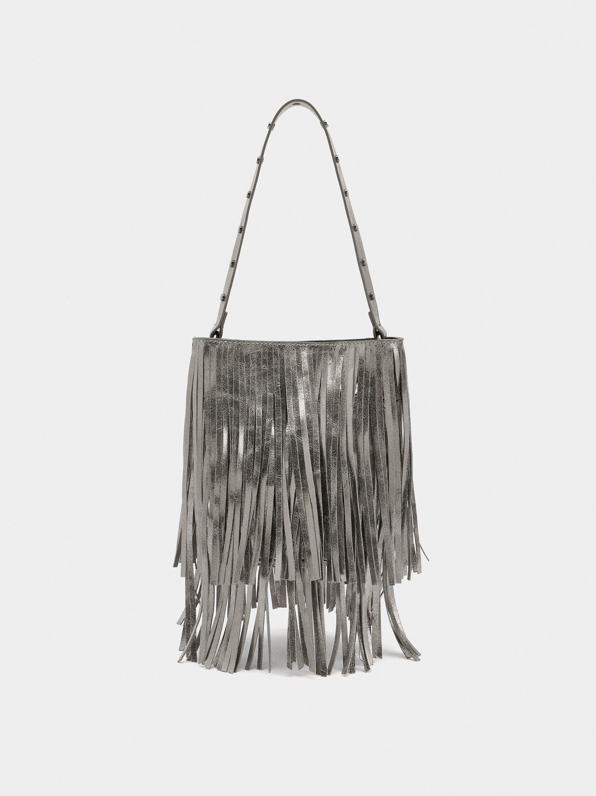 Bucket bag with long fringes image number 0.0