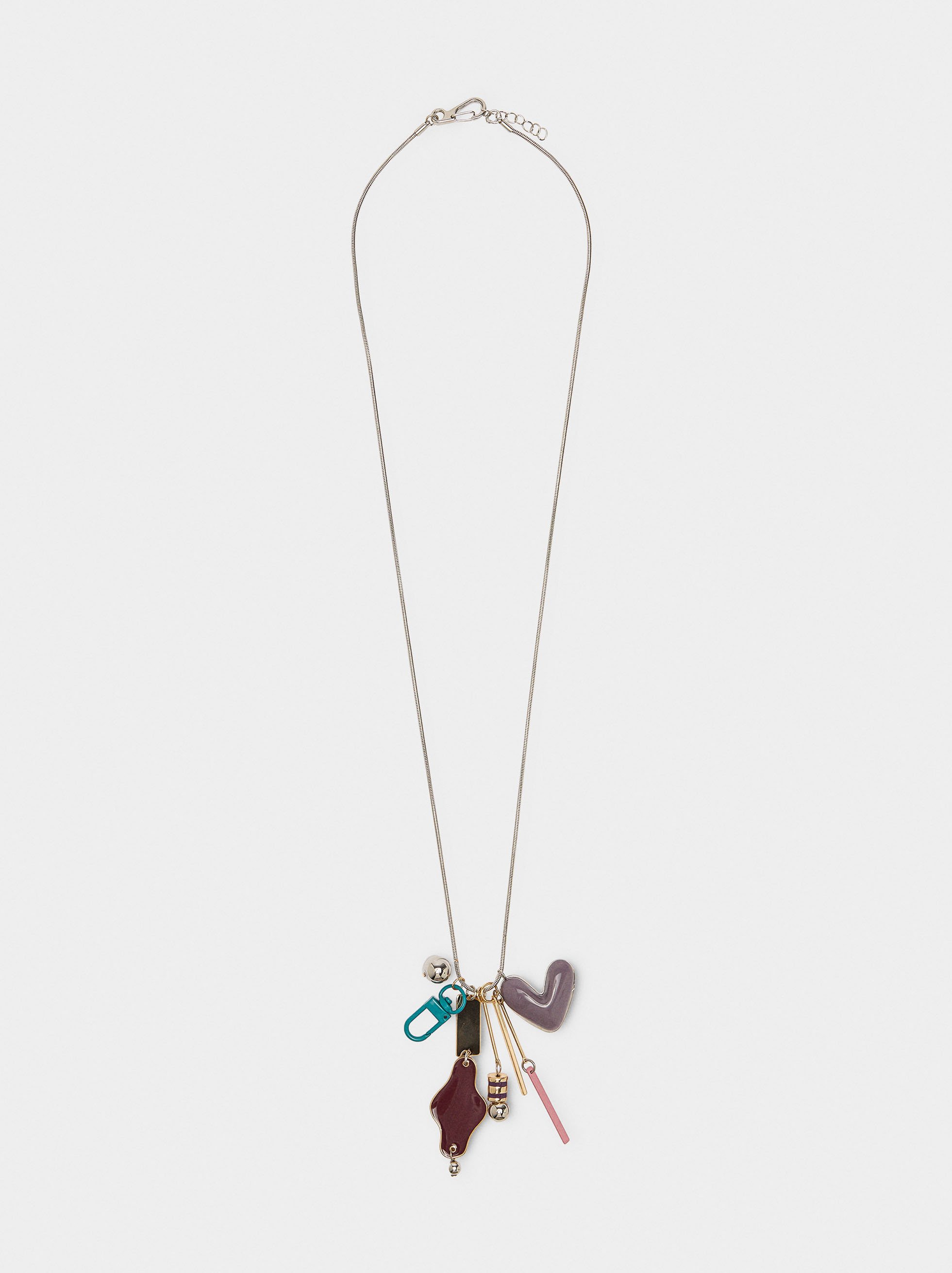 Long necklace with enamel pendants image number 0.0