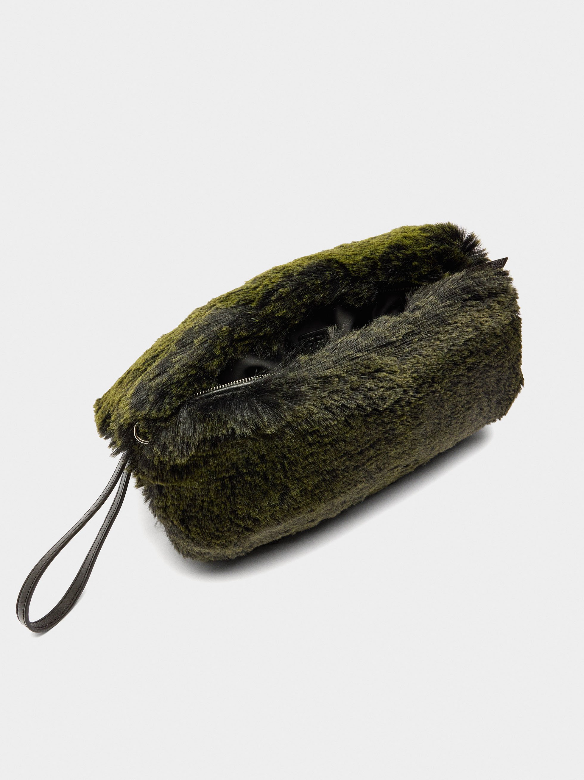 Handbag with fur effect image number 4.0