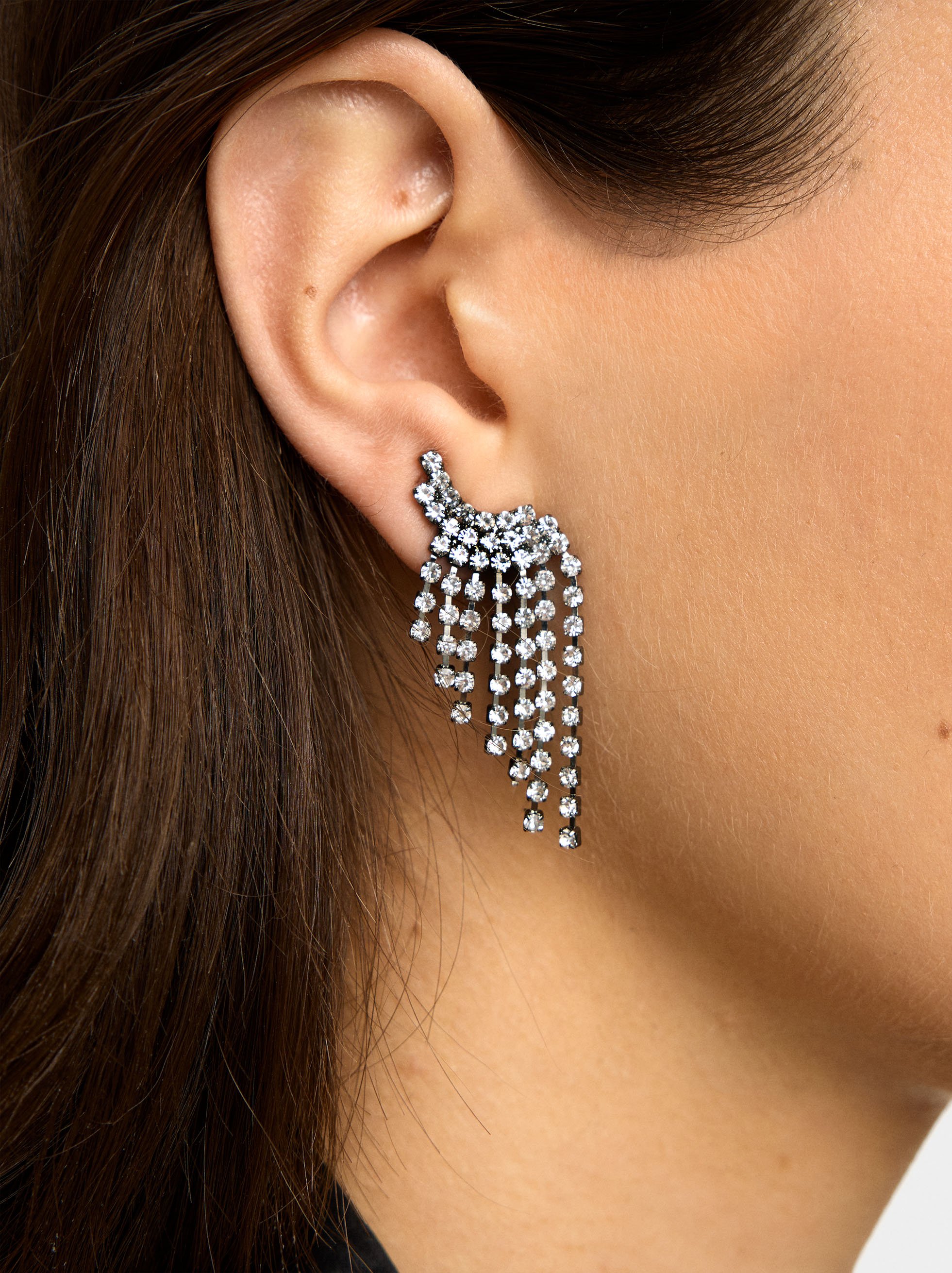 Cascade earrings with crystals image number 1.0