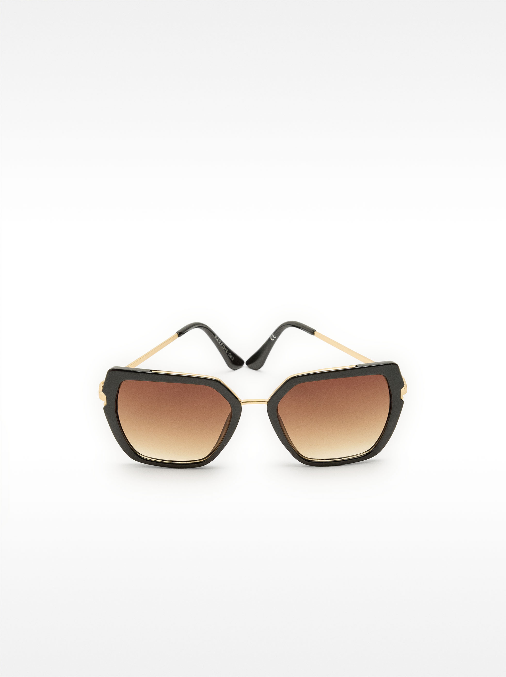 Square sunglasses, Black, hi-res