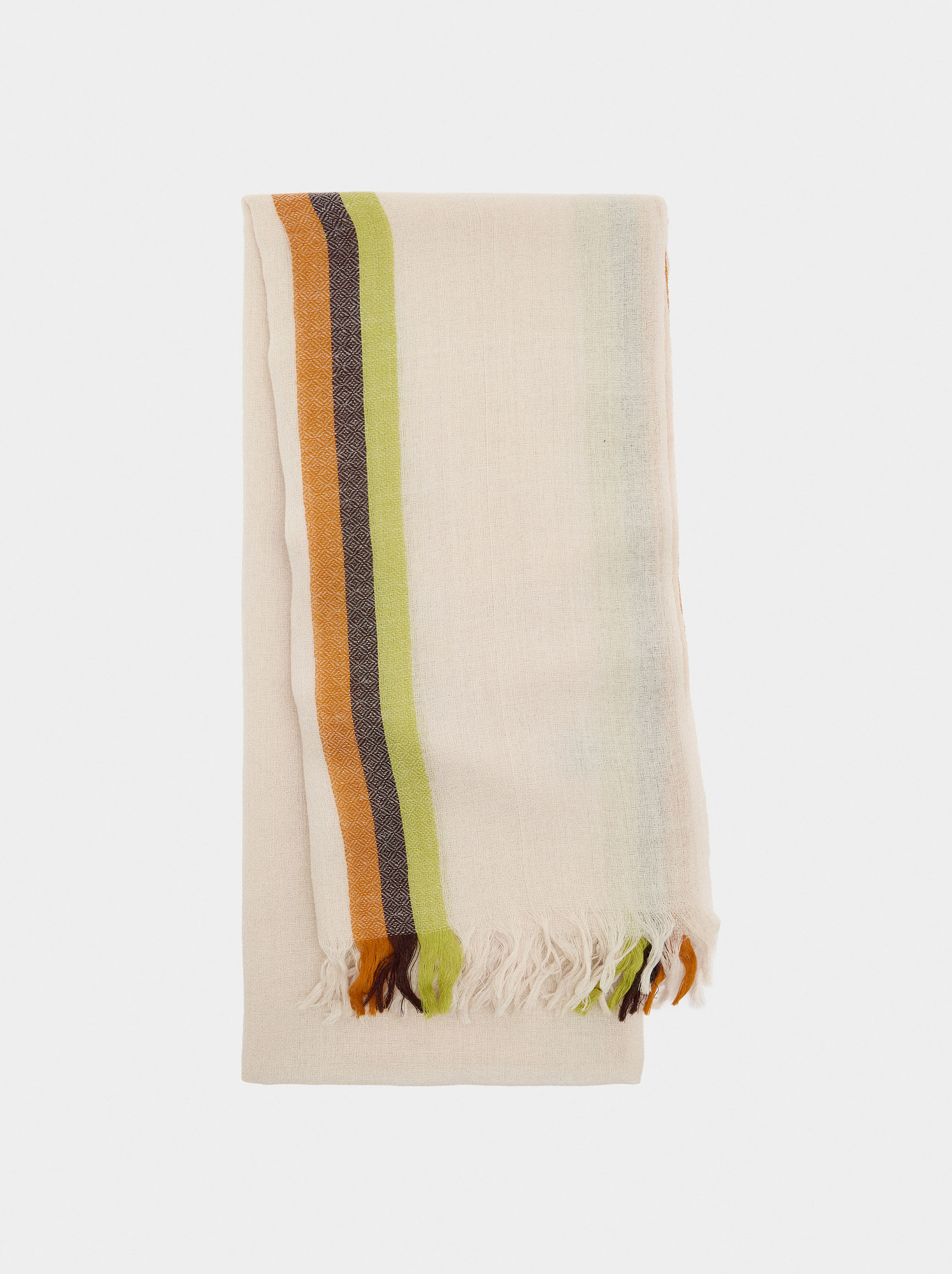 Pashmina with stripes 100% wool image number 0.0