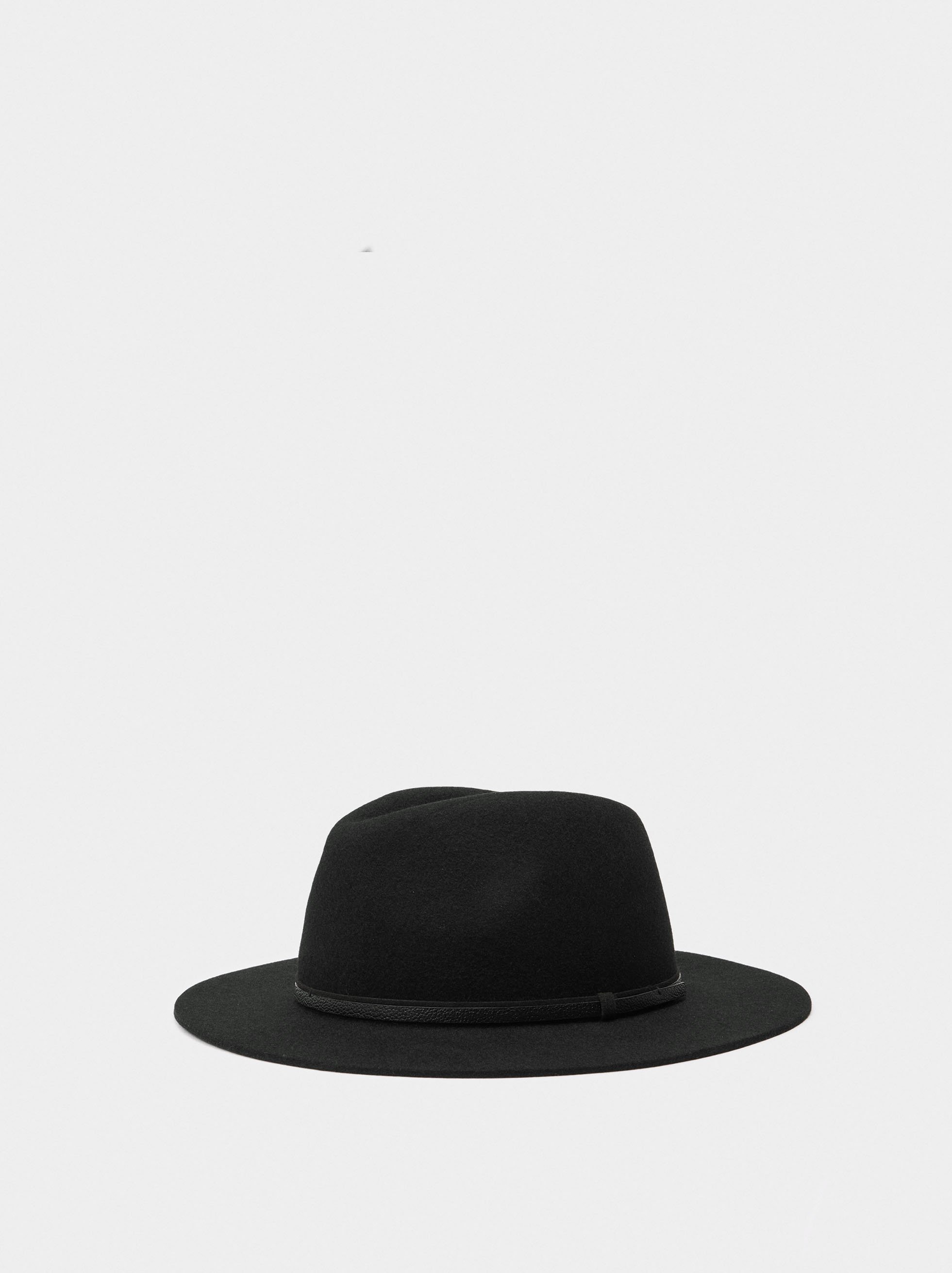 Wool hat with belt detail image number 0.0