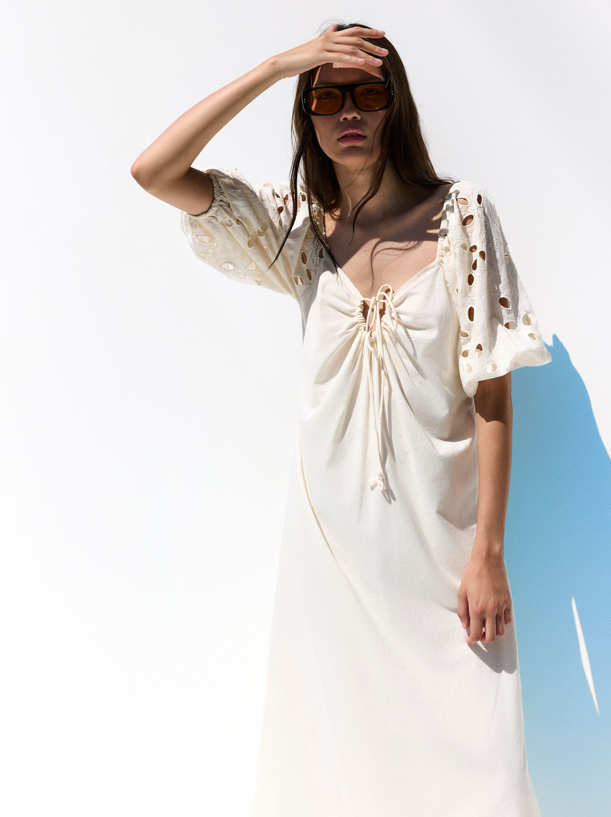 100% Cotton Embroidered Cutwork Dress