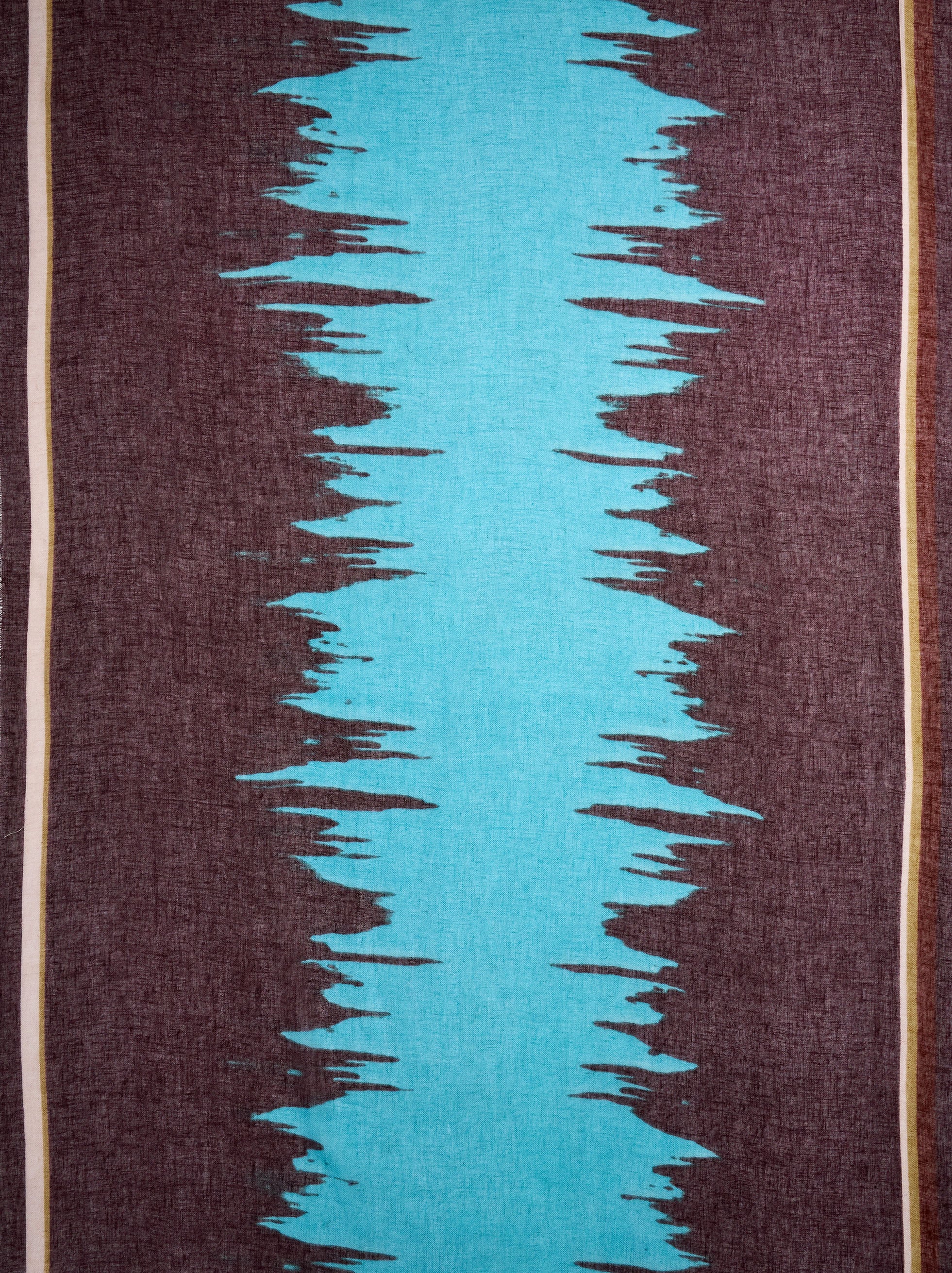 Printed scarf with linen blend image number 2.0