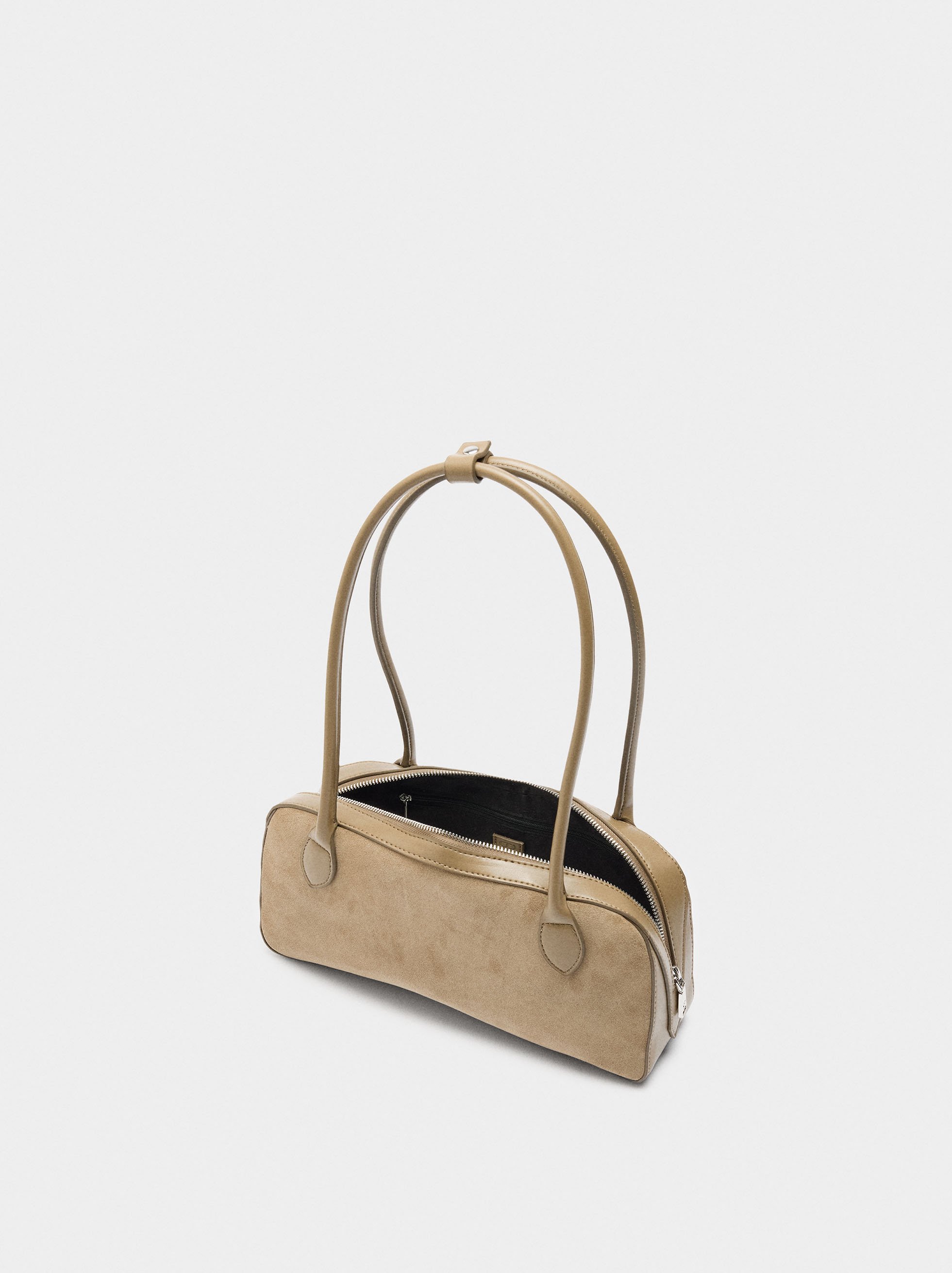 Shoulder bag with leather details image number 4.0