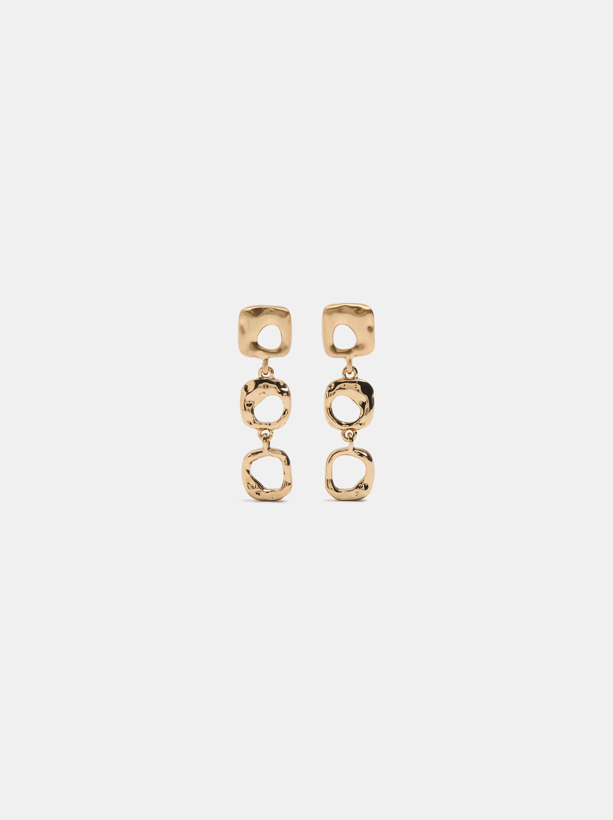 Long irregular hoop earrings image number 0.0