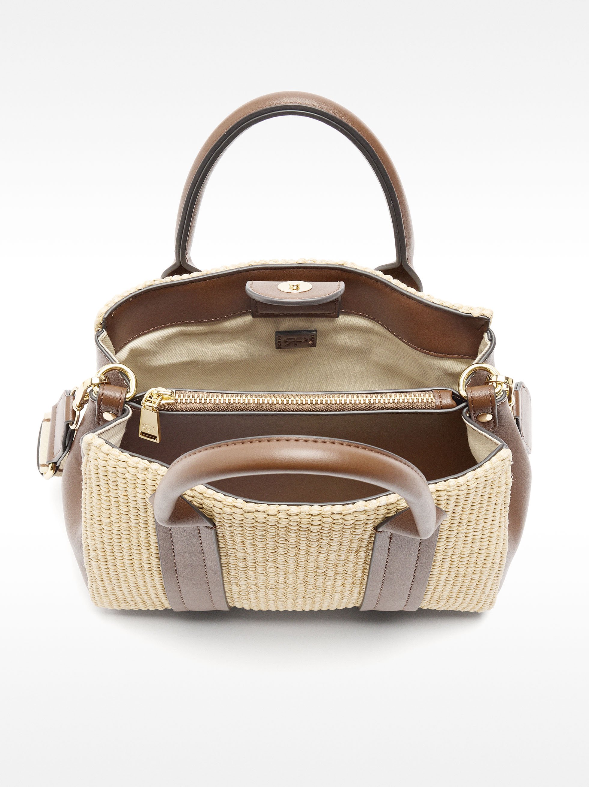 Bolso tote efecto rafia image number 3.0