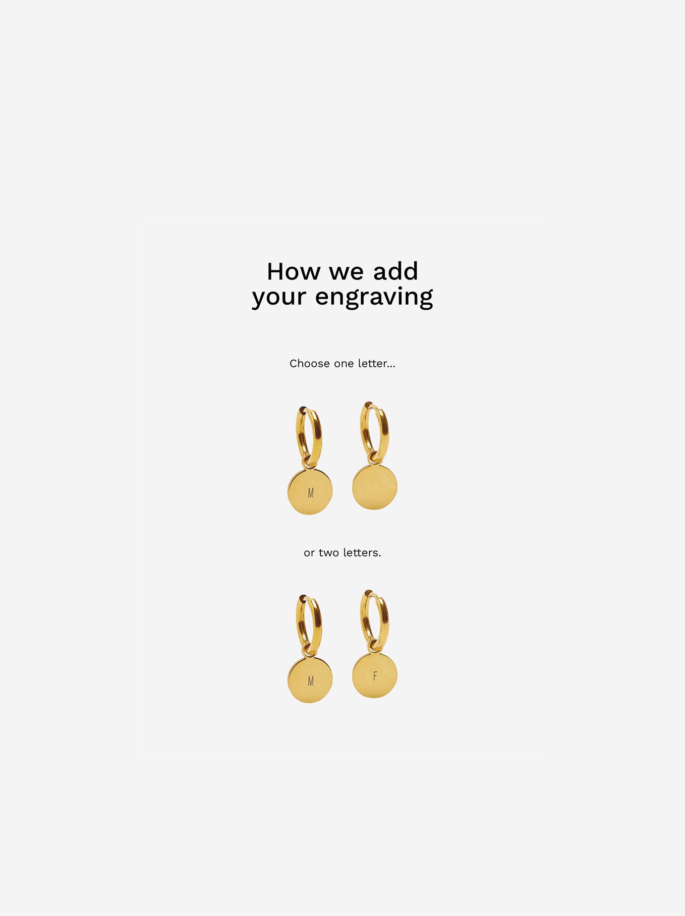 Hoop earrings with medalion - stainless steel image number 3.0