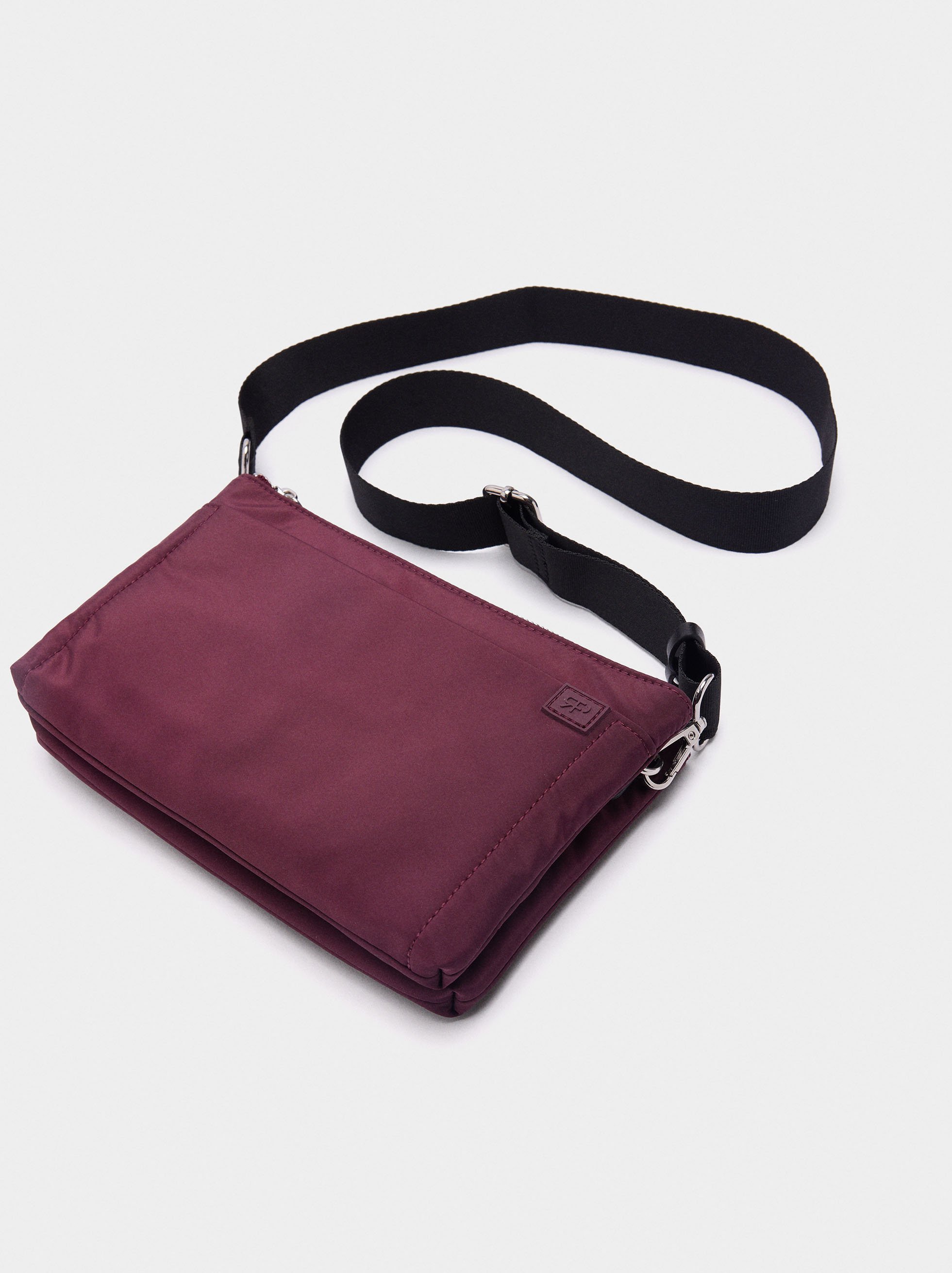 Double crossbody bag in nylon image number 1.0