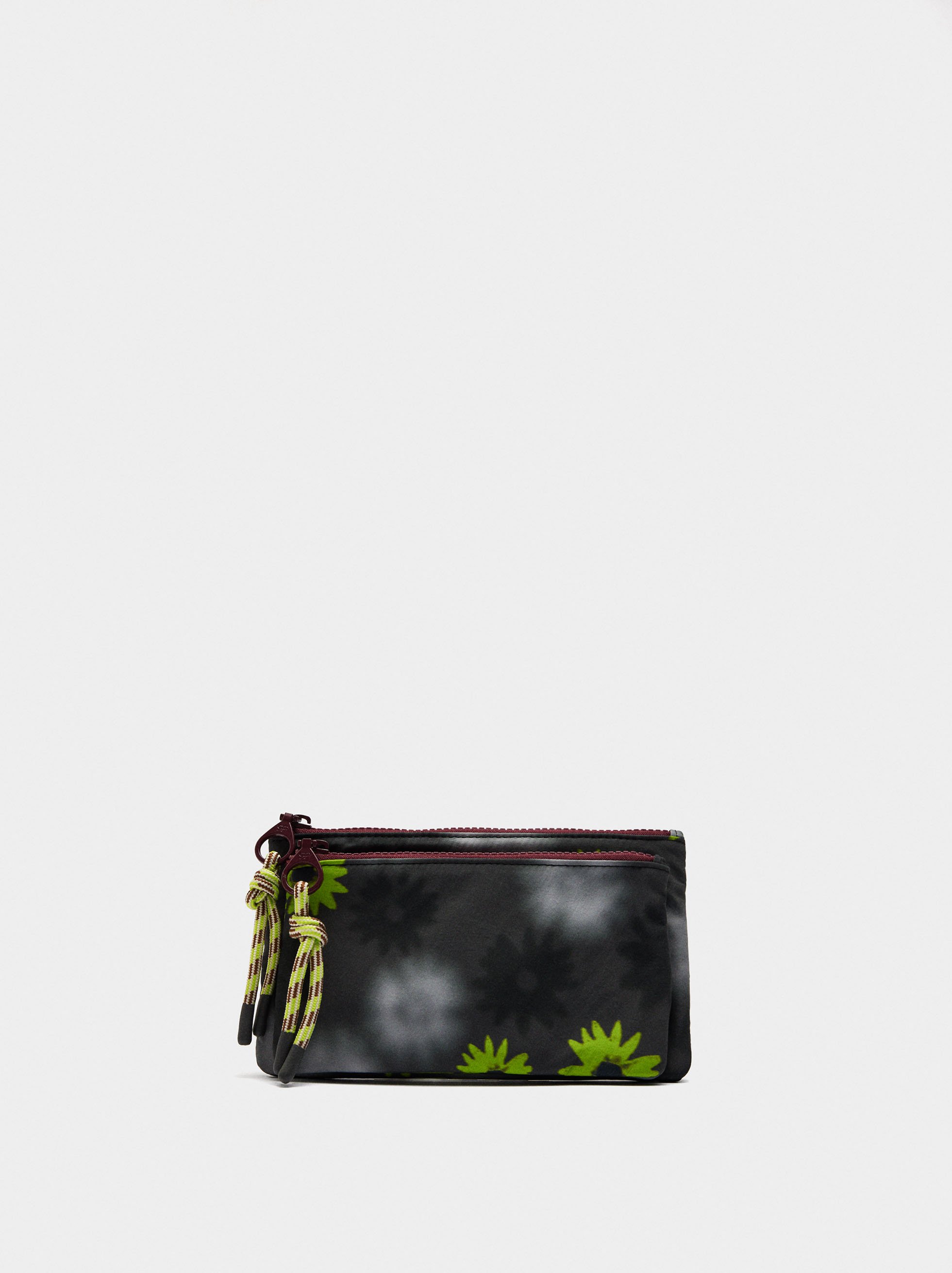 Printed floral nylon multi-purpose pouch image number 0.0