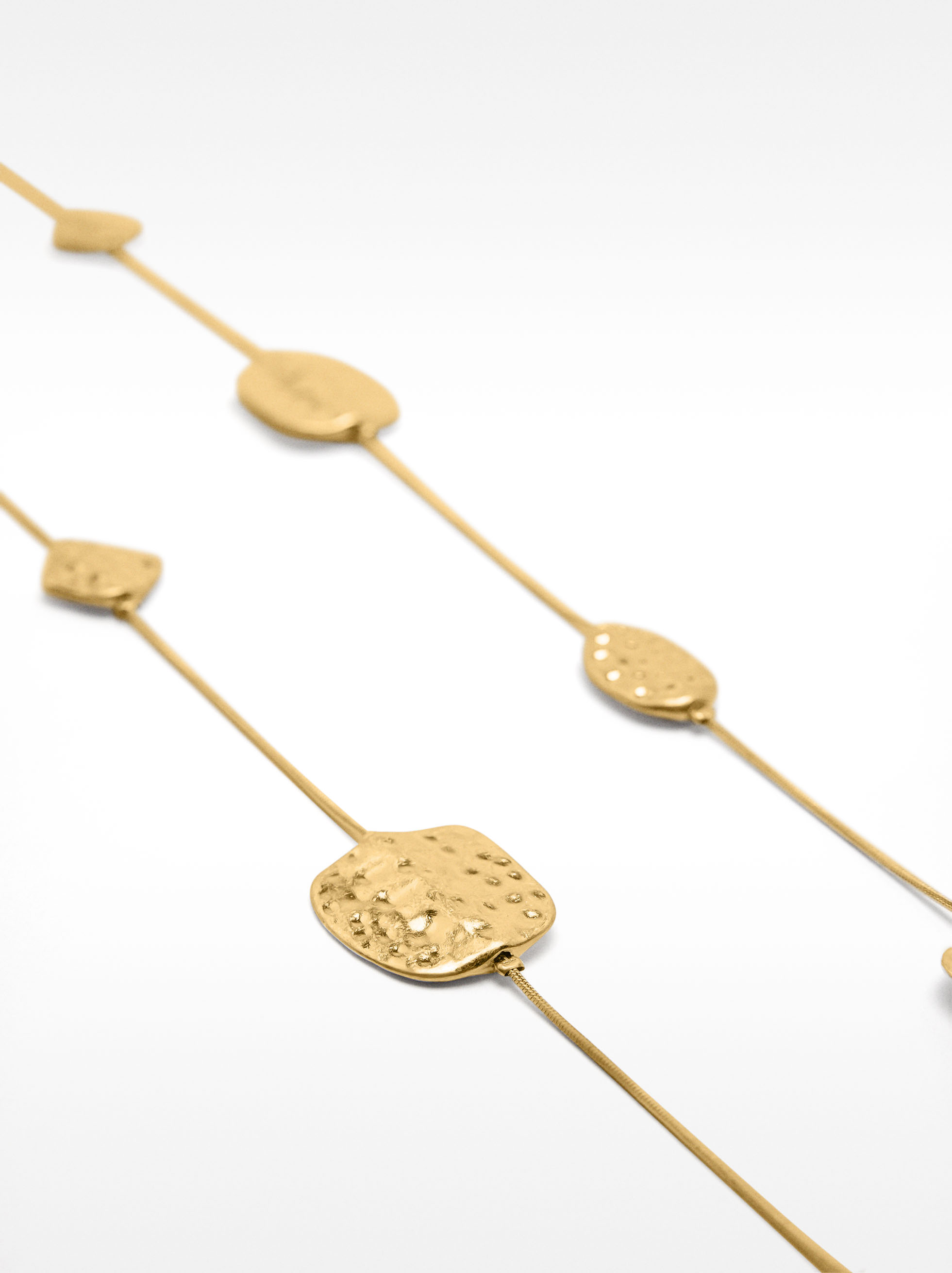 Lange goldfarbene Halskette image number 2.0