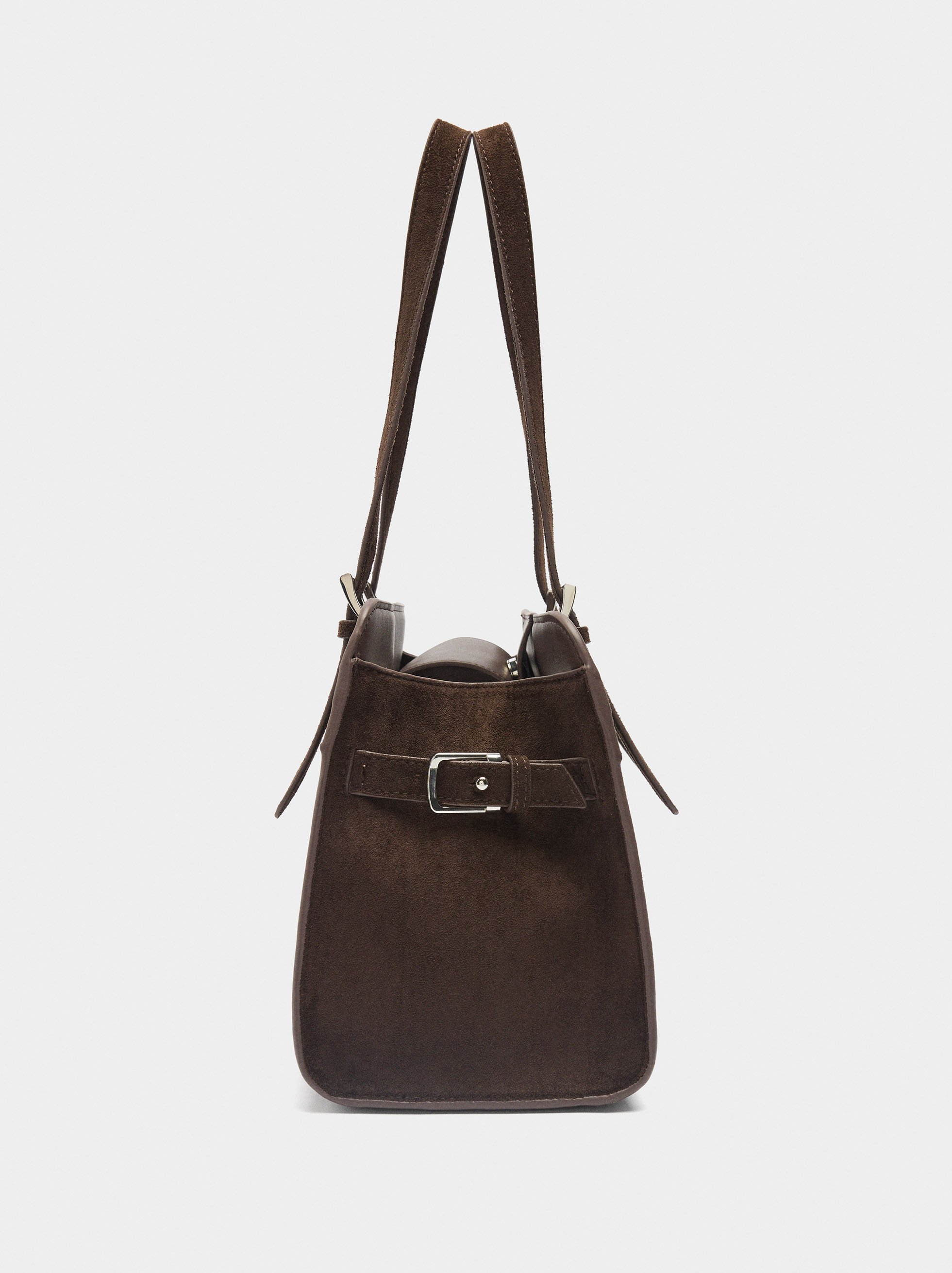 Tote bag with leather-effect image number 2.0