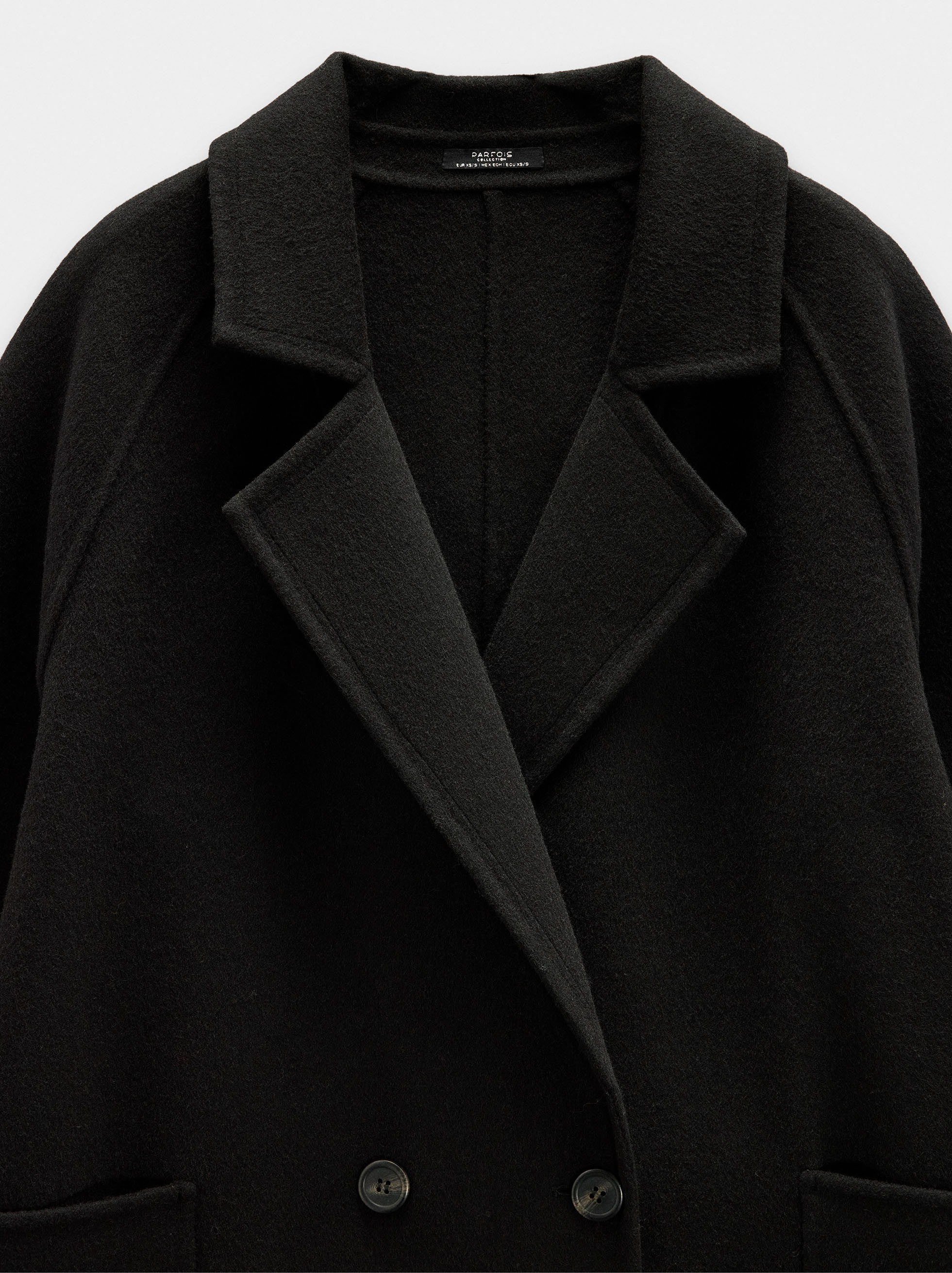 Long coat with wool blend image number 6.0