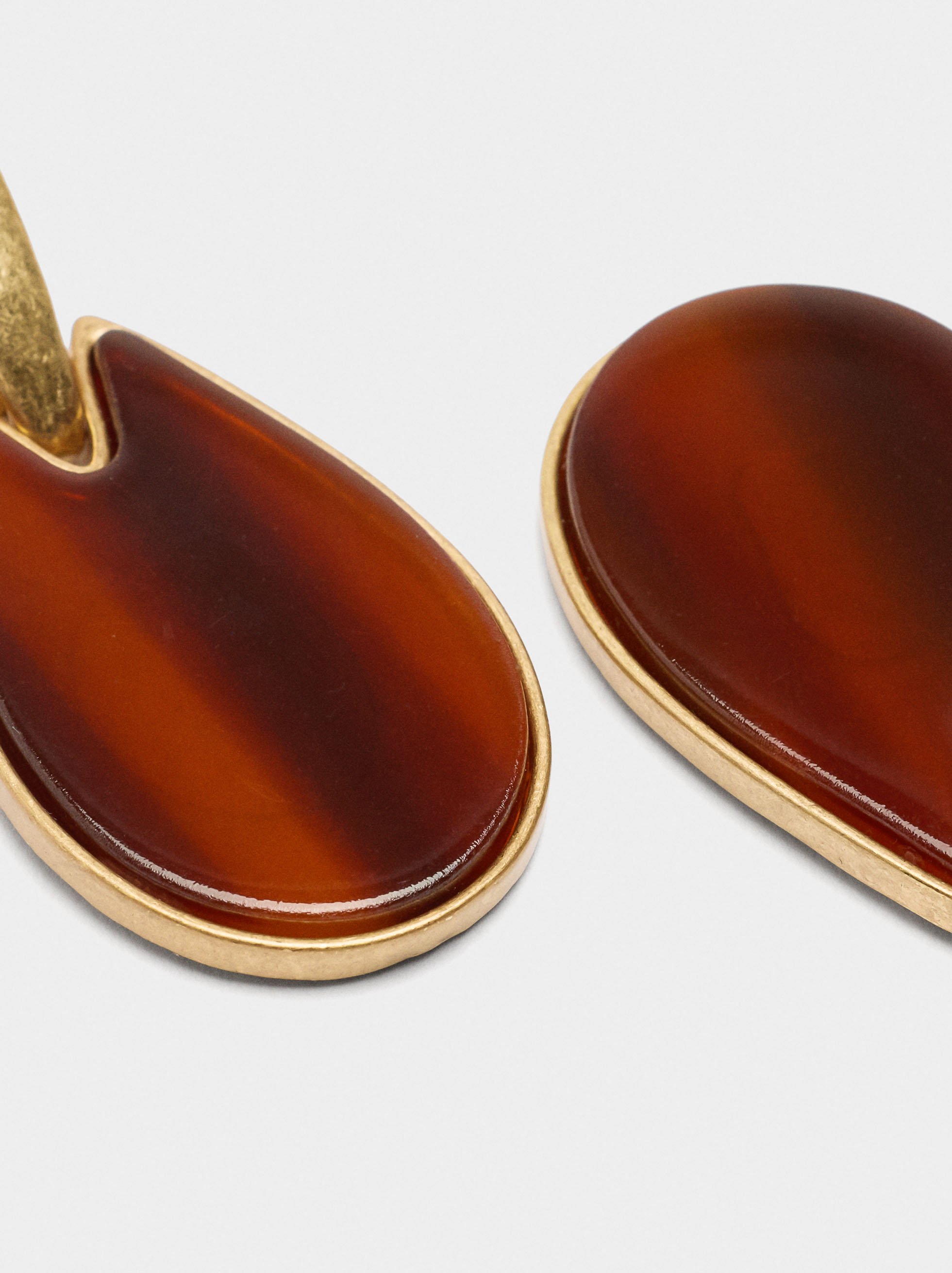 Elongated resin earrings image number 2.0