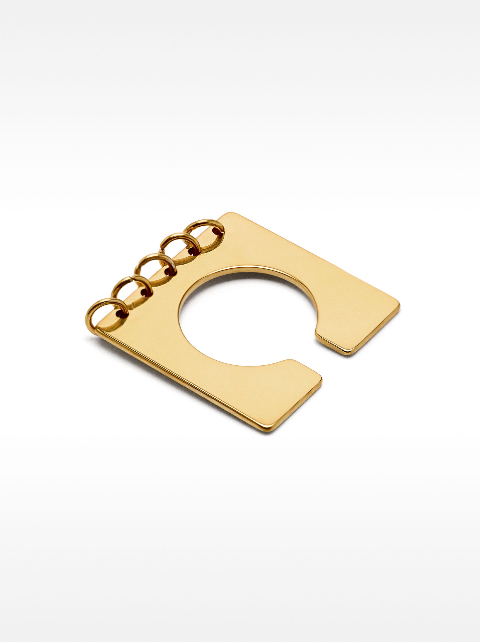 Earcuff cuadrado - acero inoxidable image number 2.0