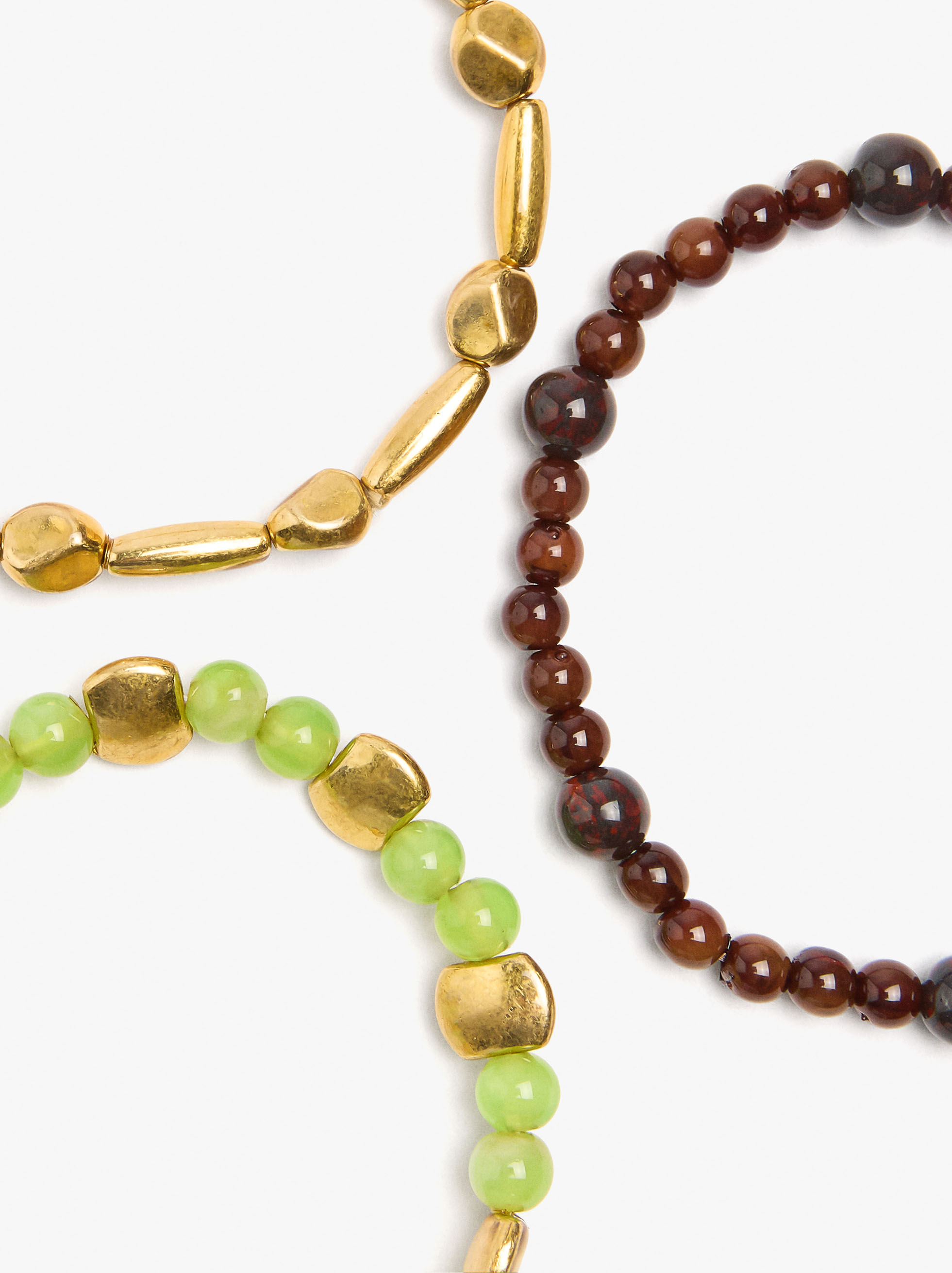 Set of elastic bracelets with beads image number 1.0