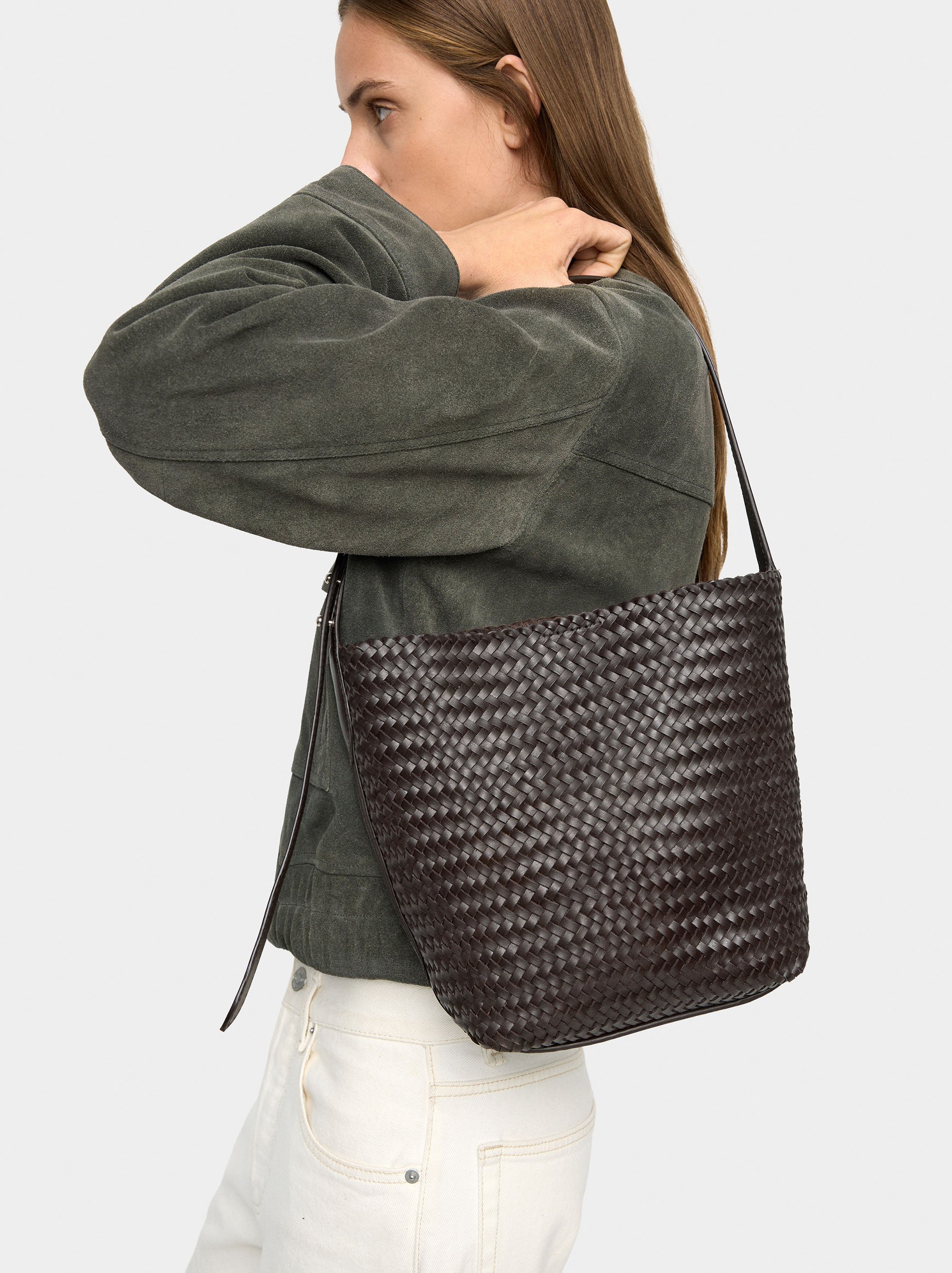 Shoulder bag with braided leather image number 1.0