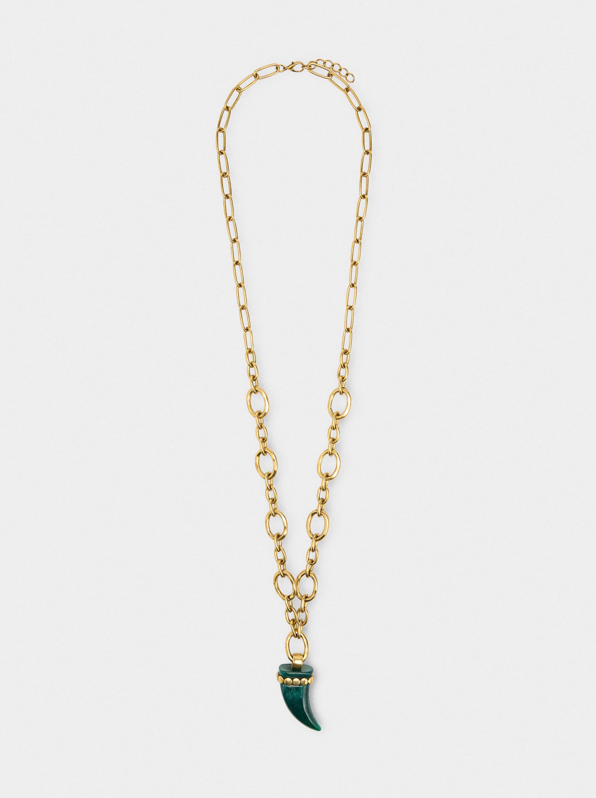 Long necklace of links with pendant image number 0.0