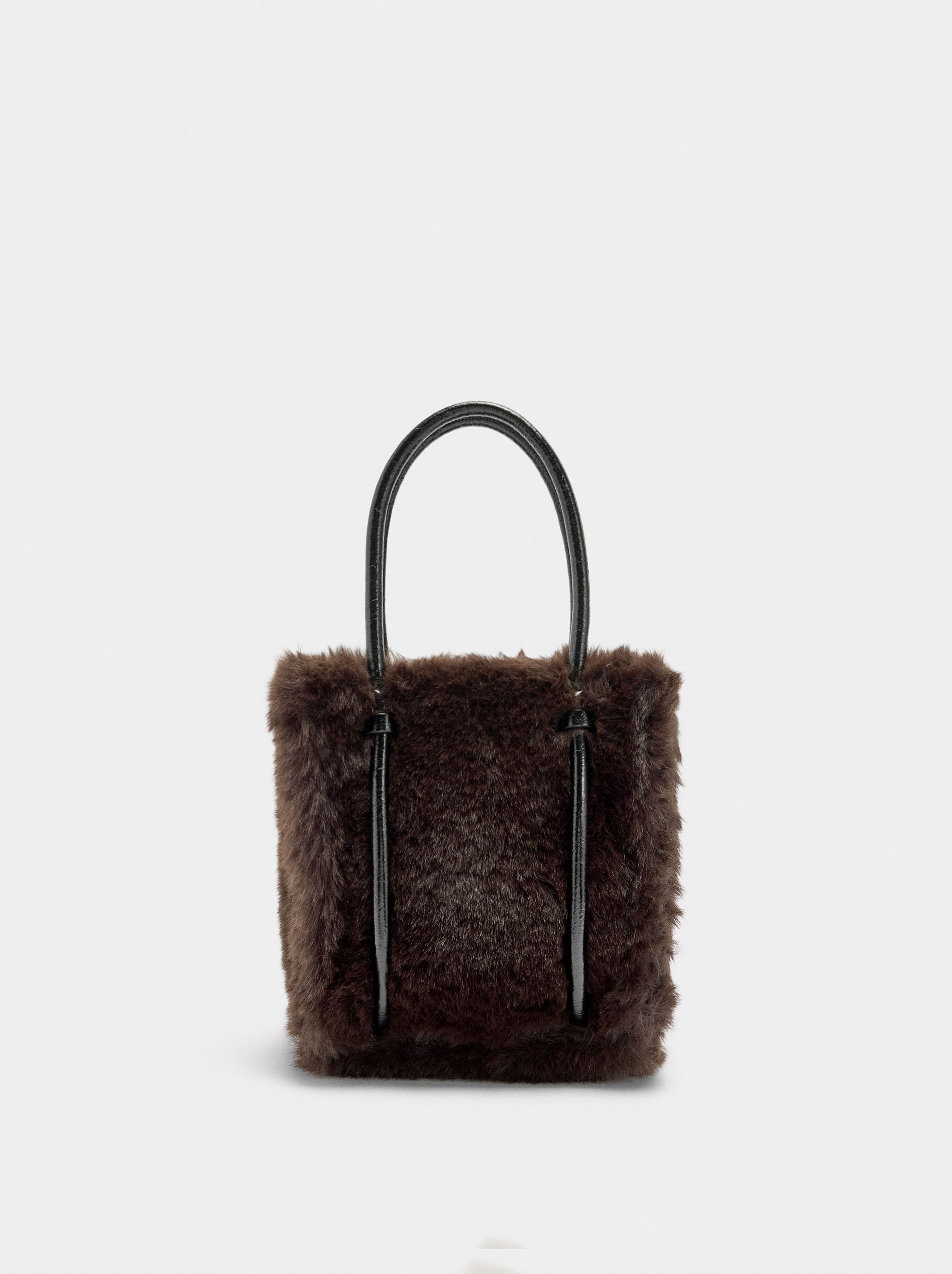 Tote bag with fur effect image number 0.0