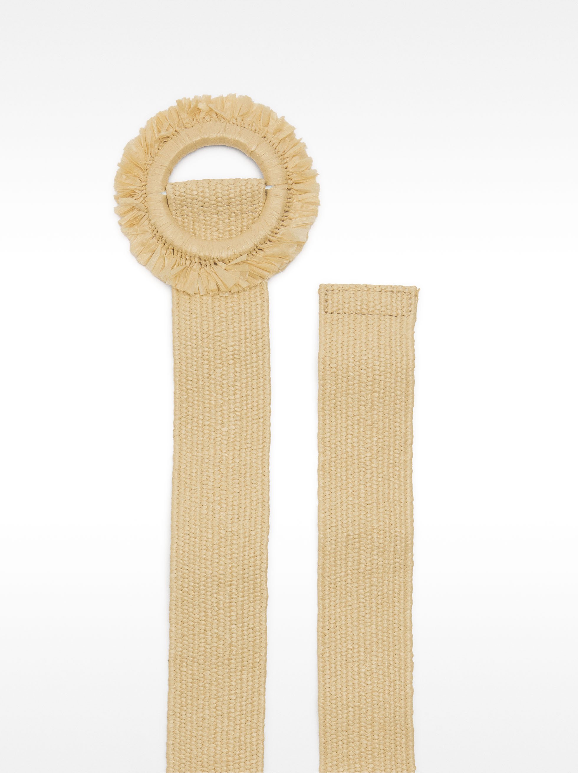 Straw-effect belt with round buckle image number 3.0