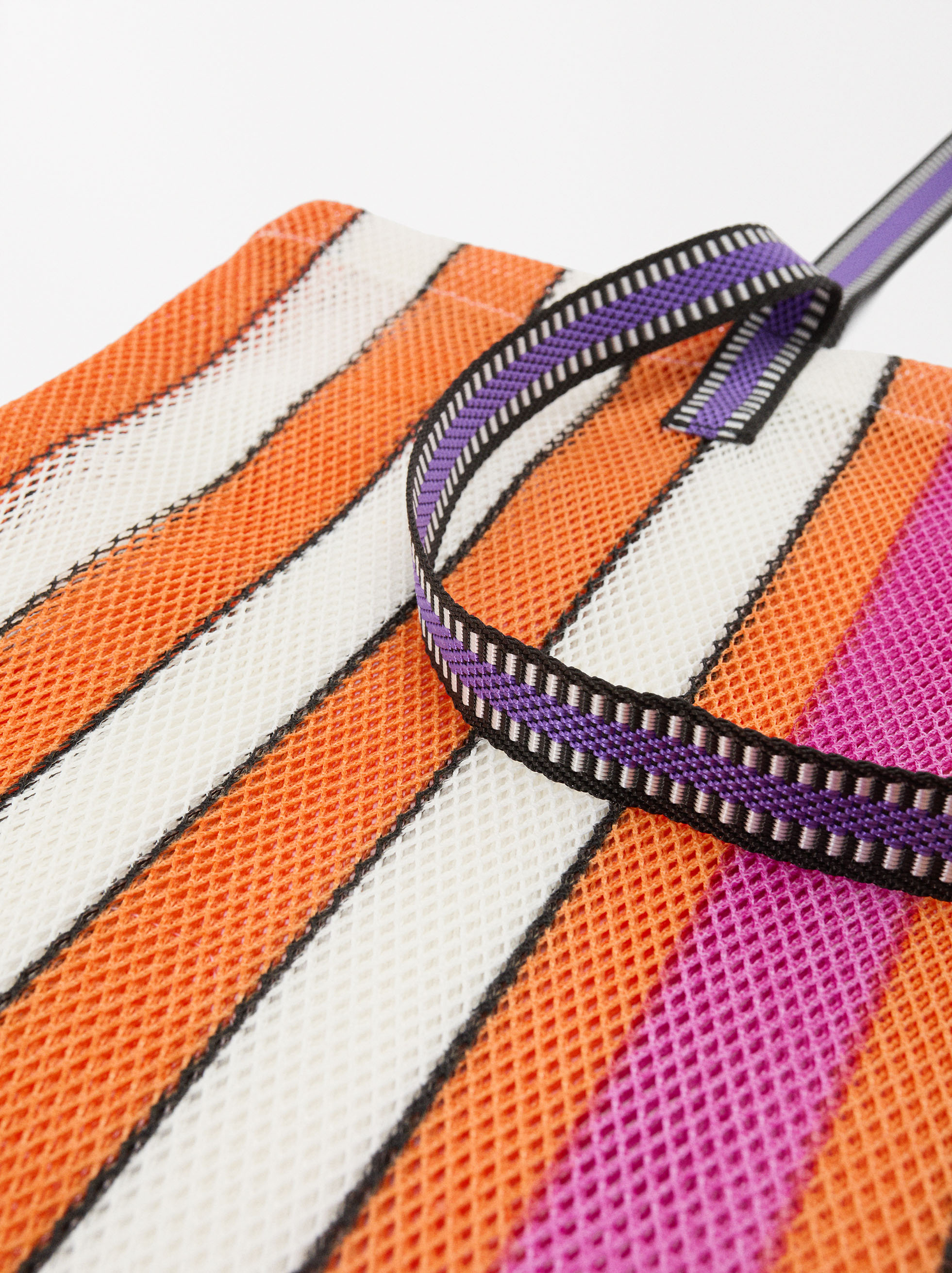 Mesh fabric shopper bag, Multicolor, hi-res