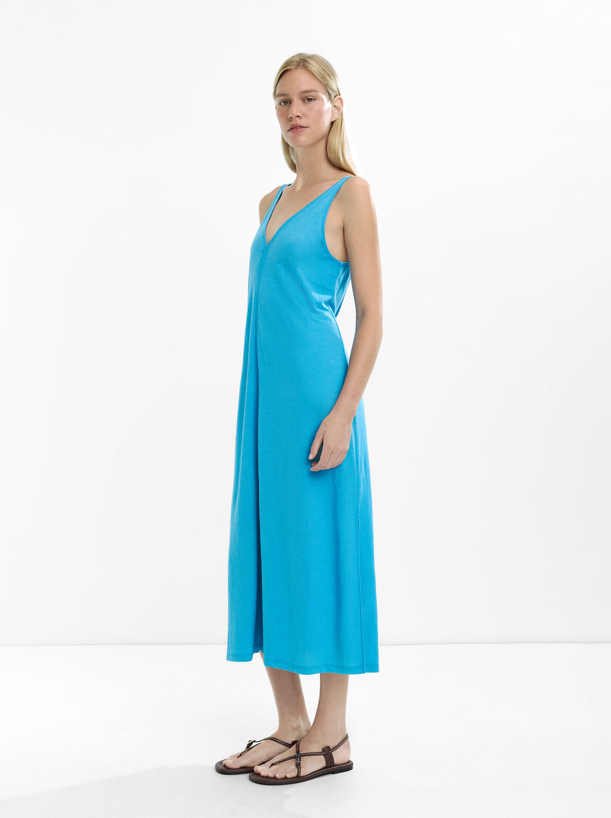Midi-Kleid mit Trägern image number 1.0