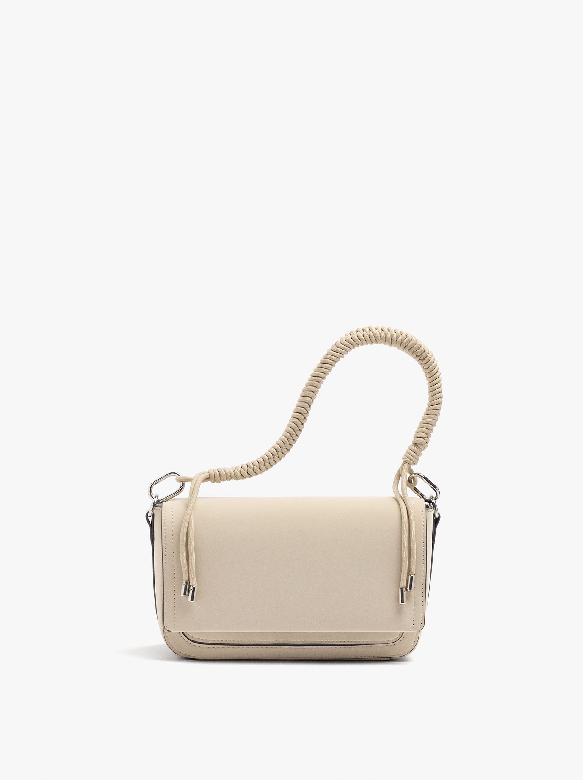 Handbag with crossbody strap with soft texture image number 0.0