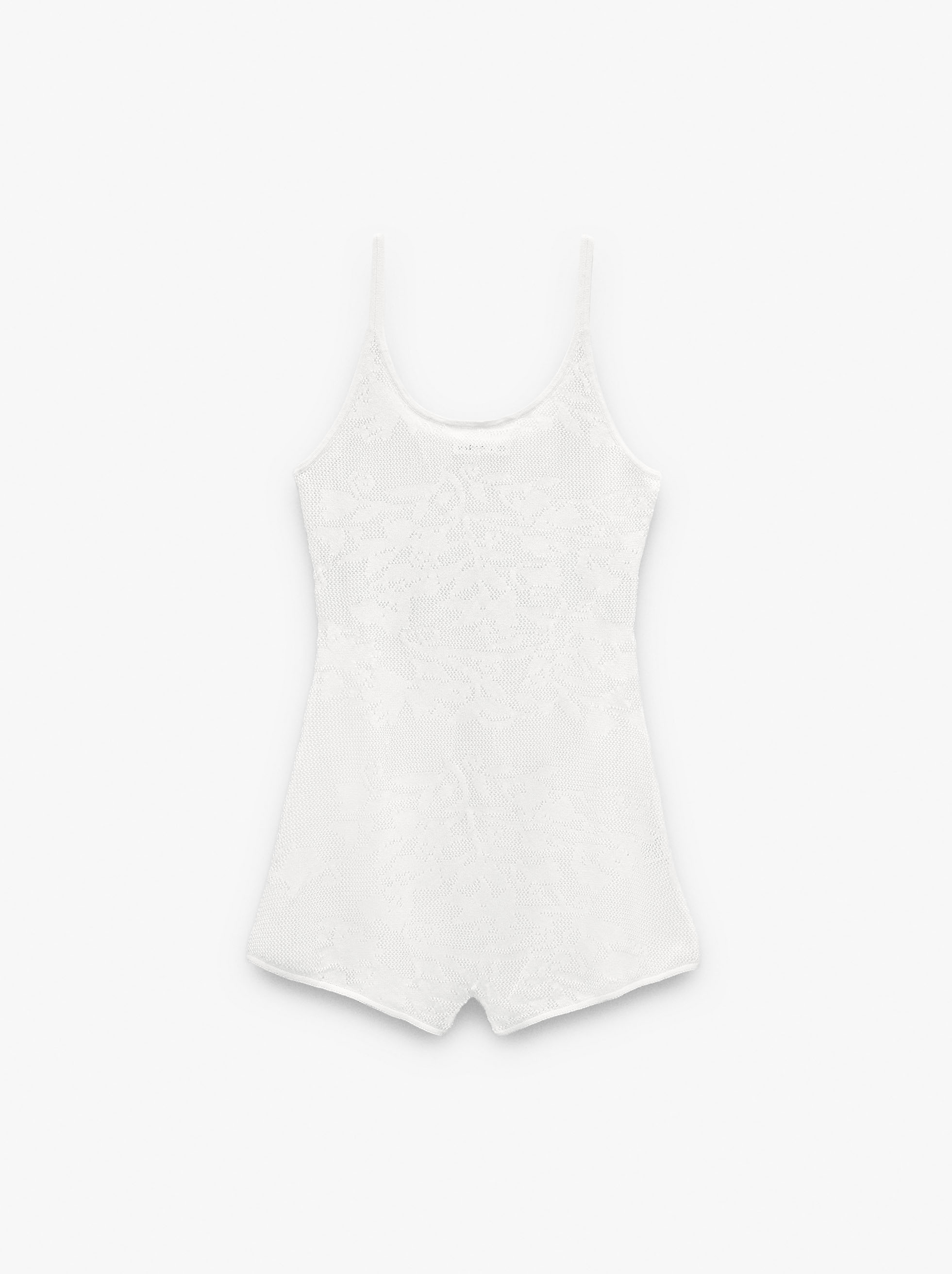 Jumpsuit with floral jacquard knit image number 4.0