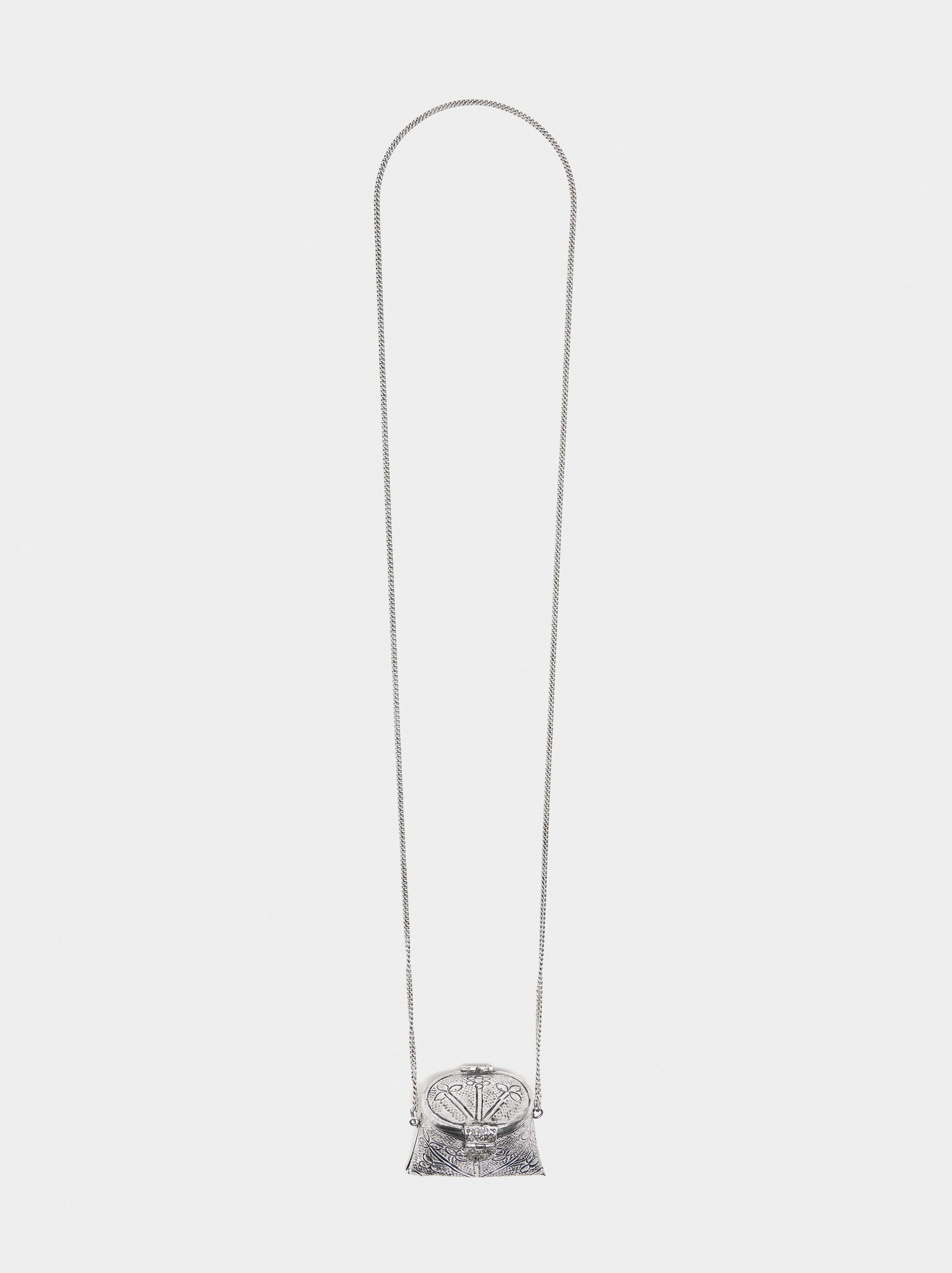 Long necklace with bag pendant image number 0.0