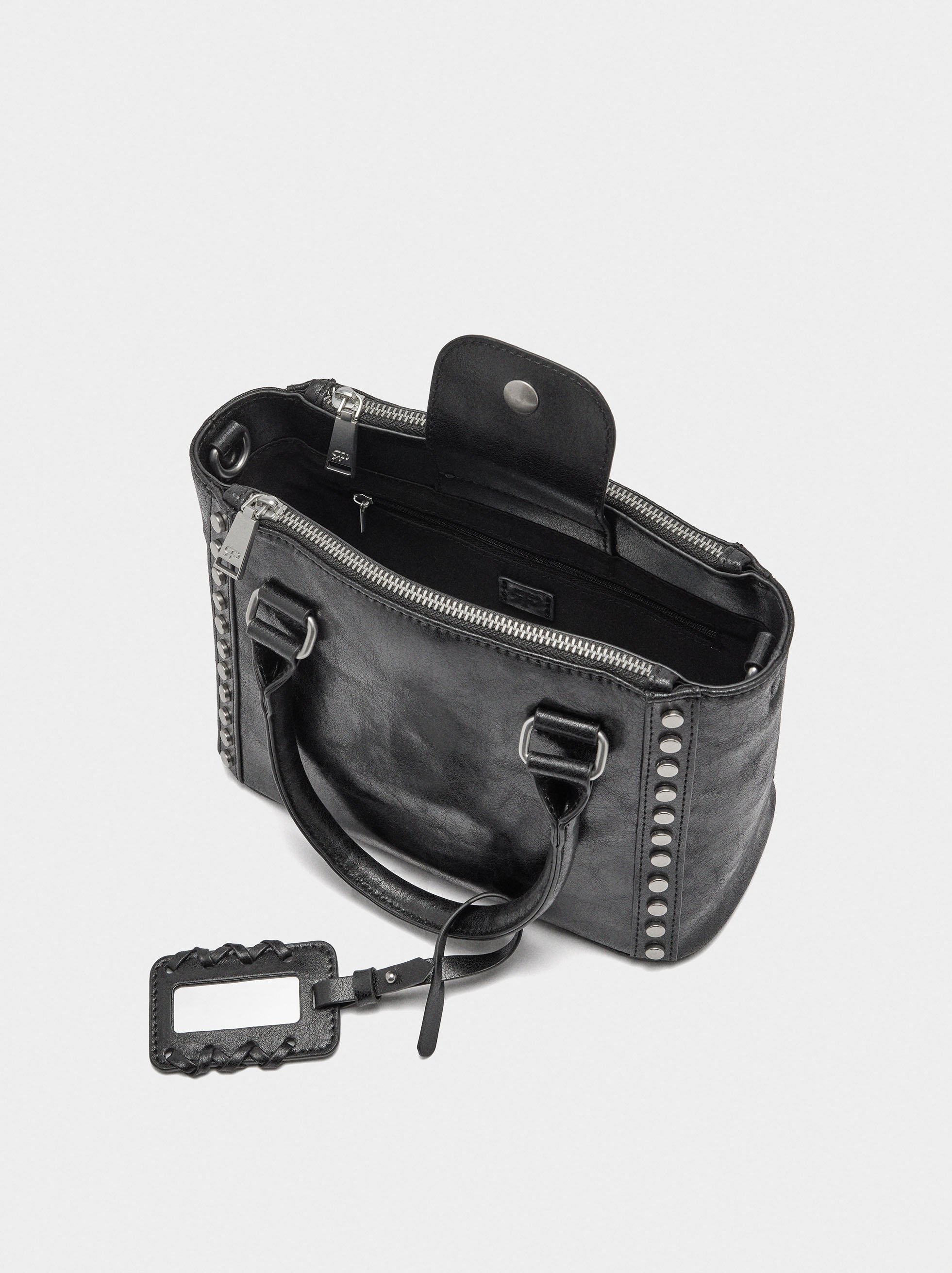 Tote bag with studs image number 4.0