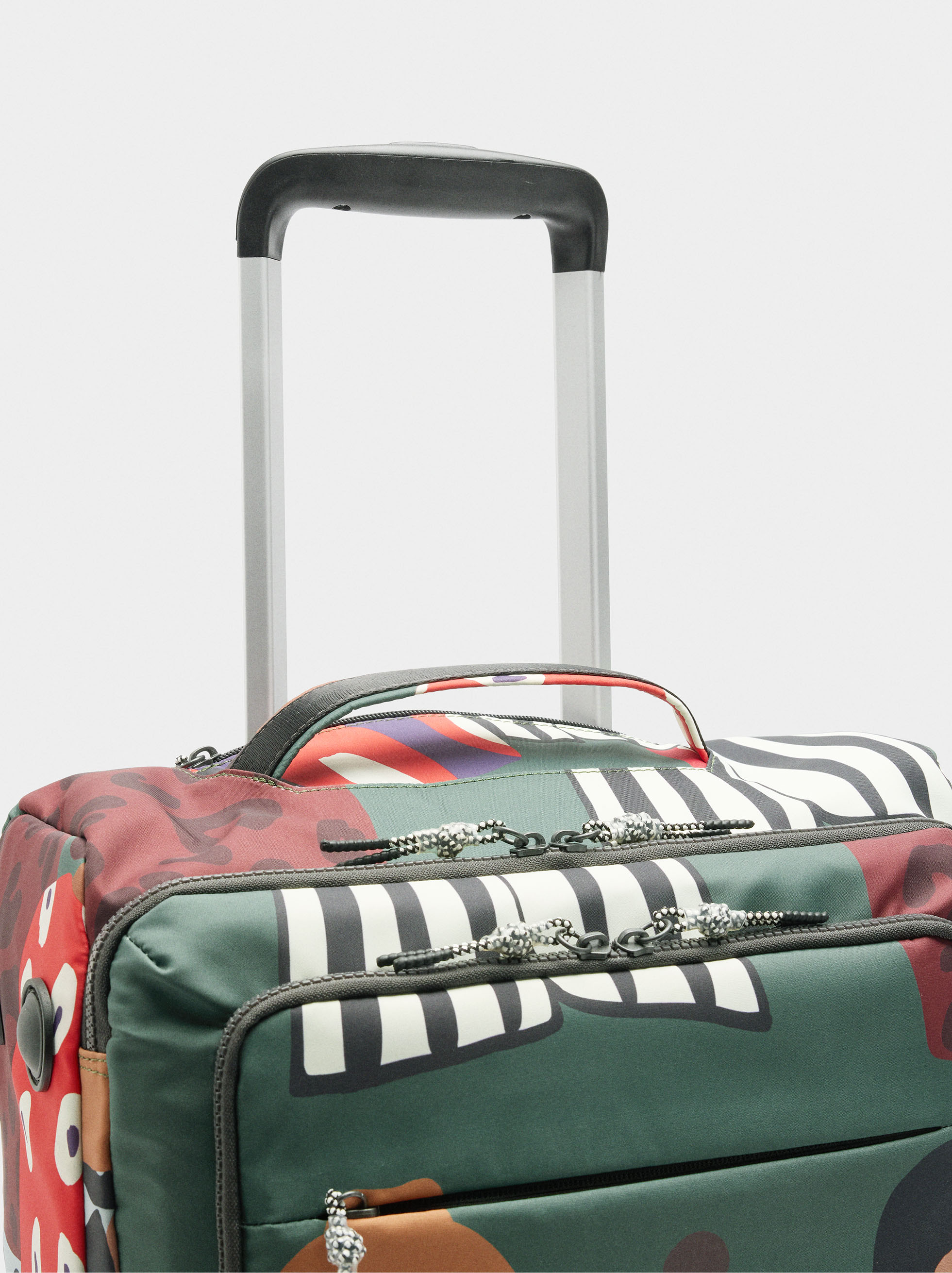 Travel suitcase with printed nylon image number 3.0
