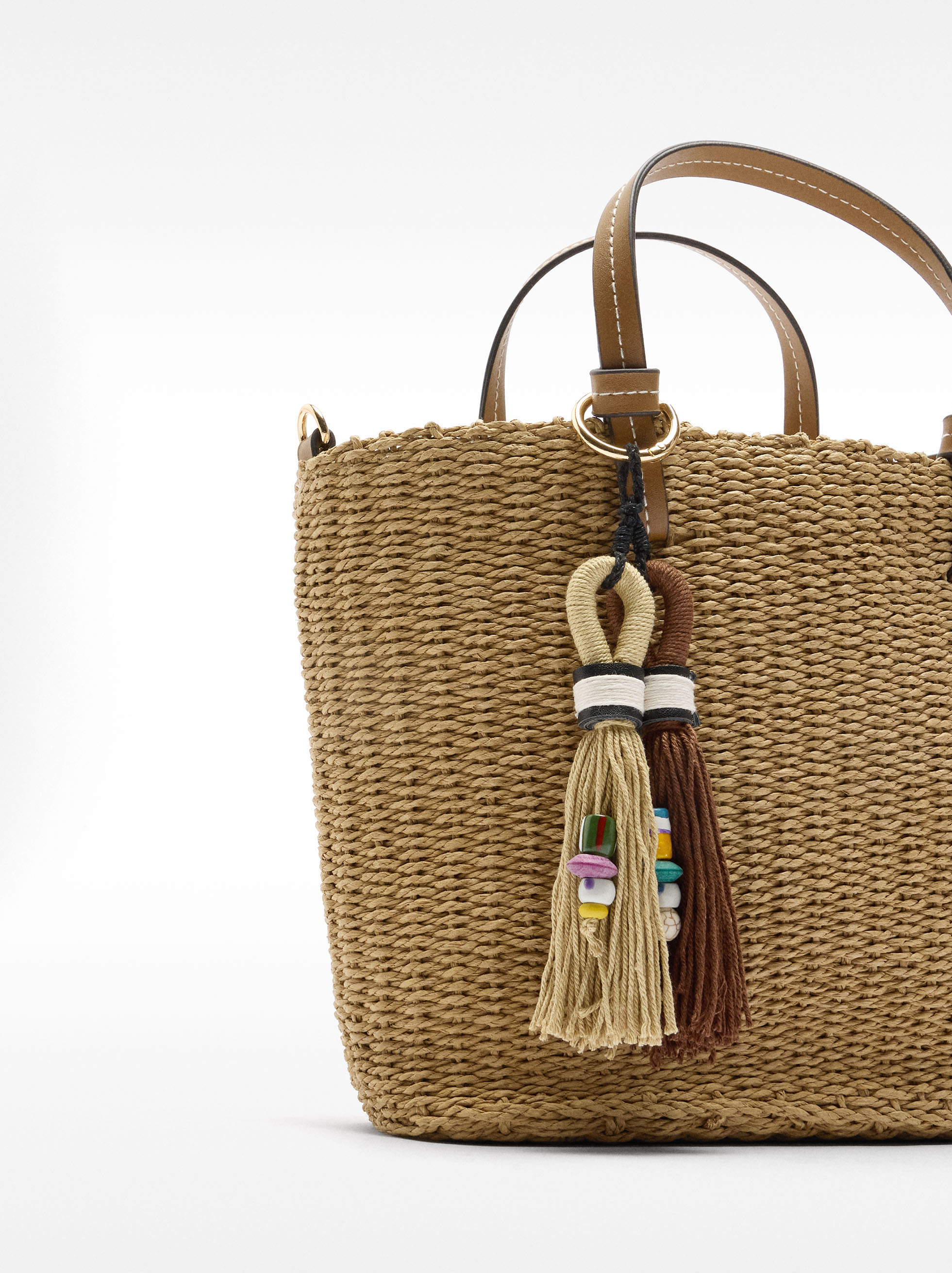 Tote-Tasche mit Stroh-Effekt image number 3.0
