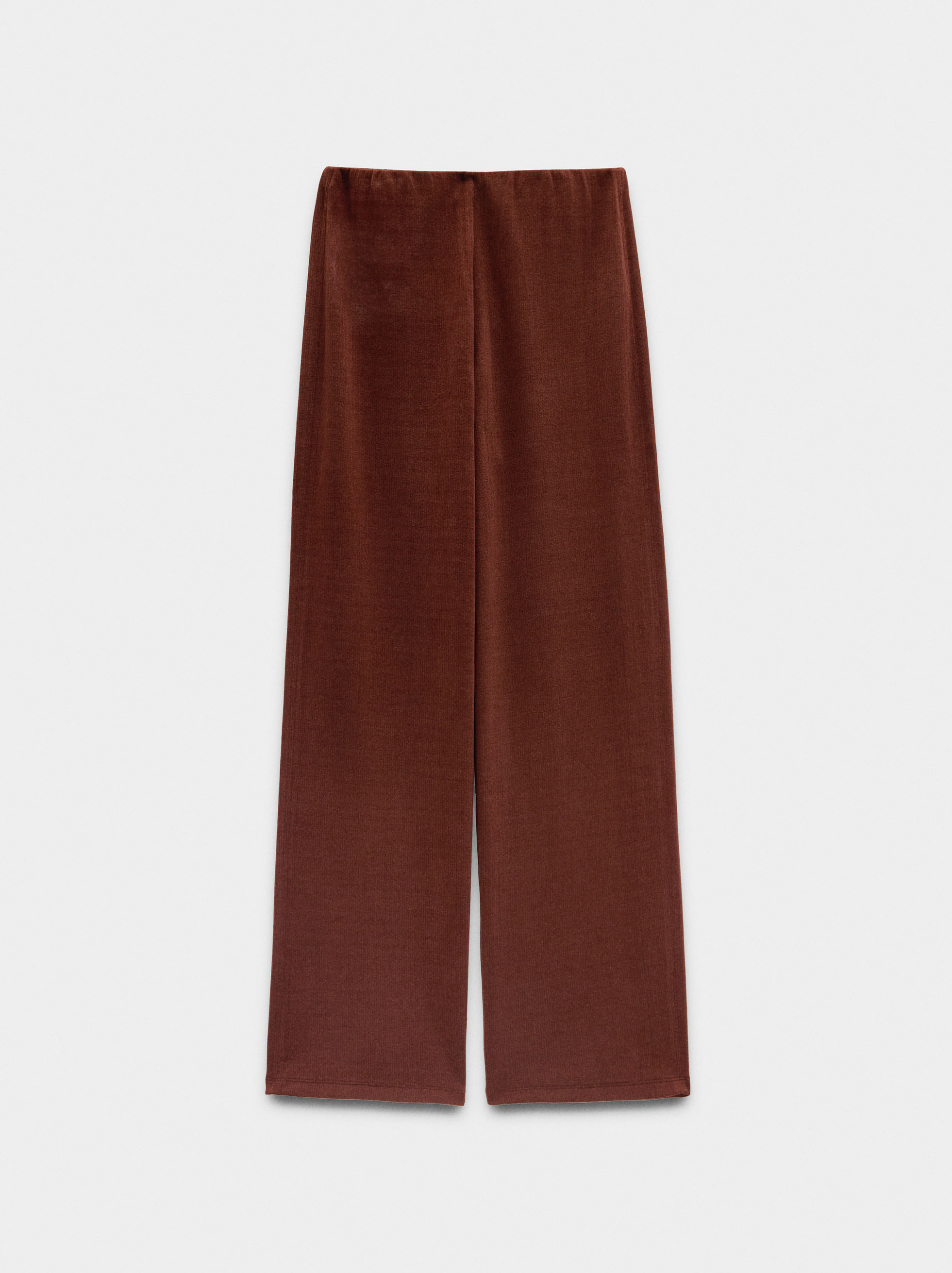 Straight pants with elastic waist image number 4.0