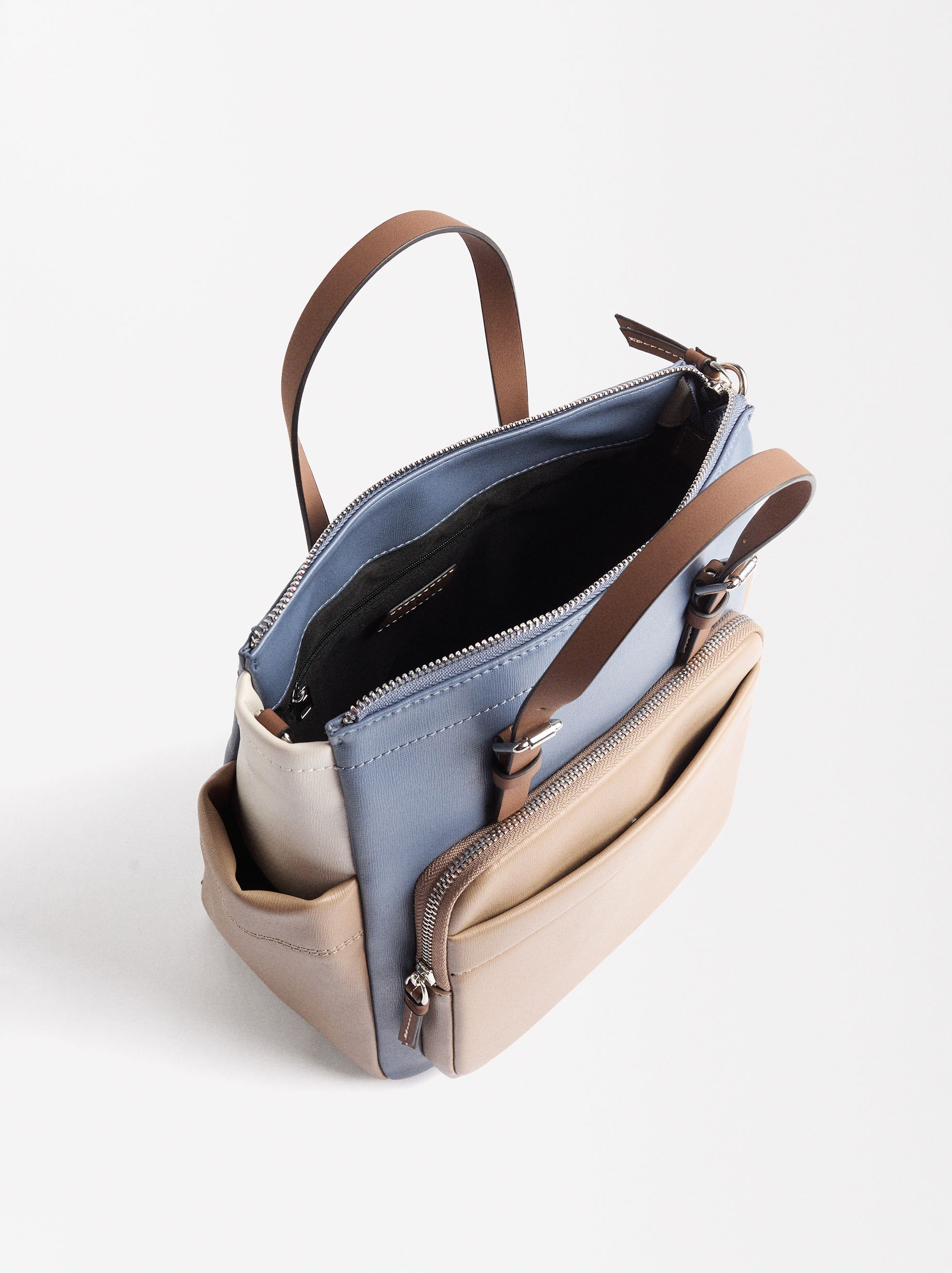 Color block backpack  image number 4.0