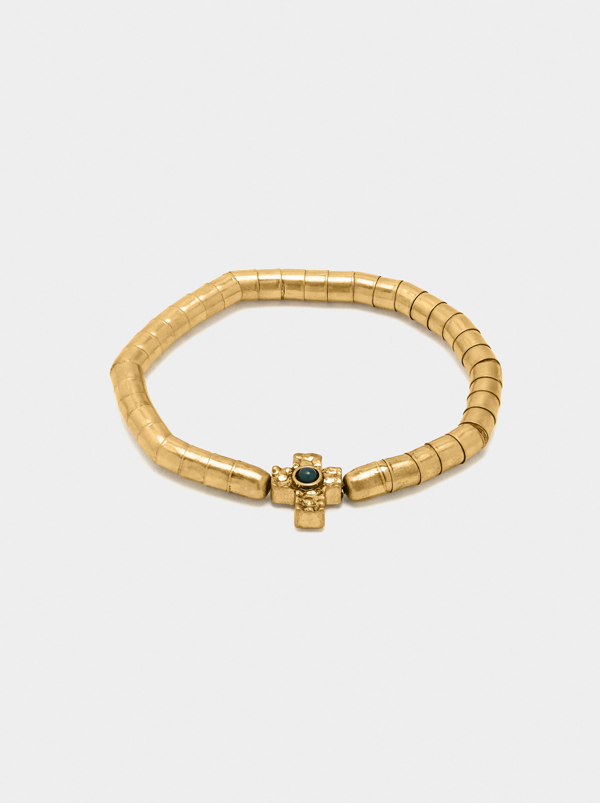Elastic bracelet with dangling cross image number 0.0