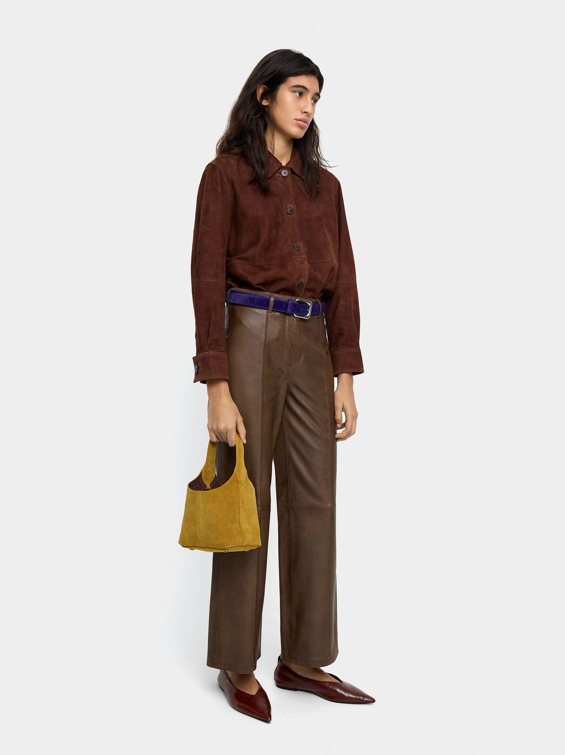 Suede bucket bag image number 3.0