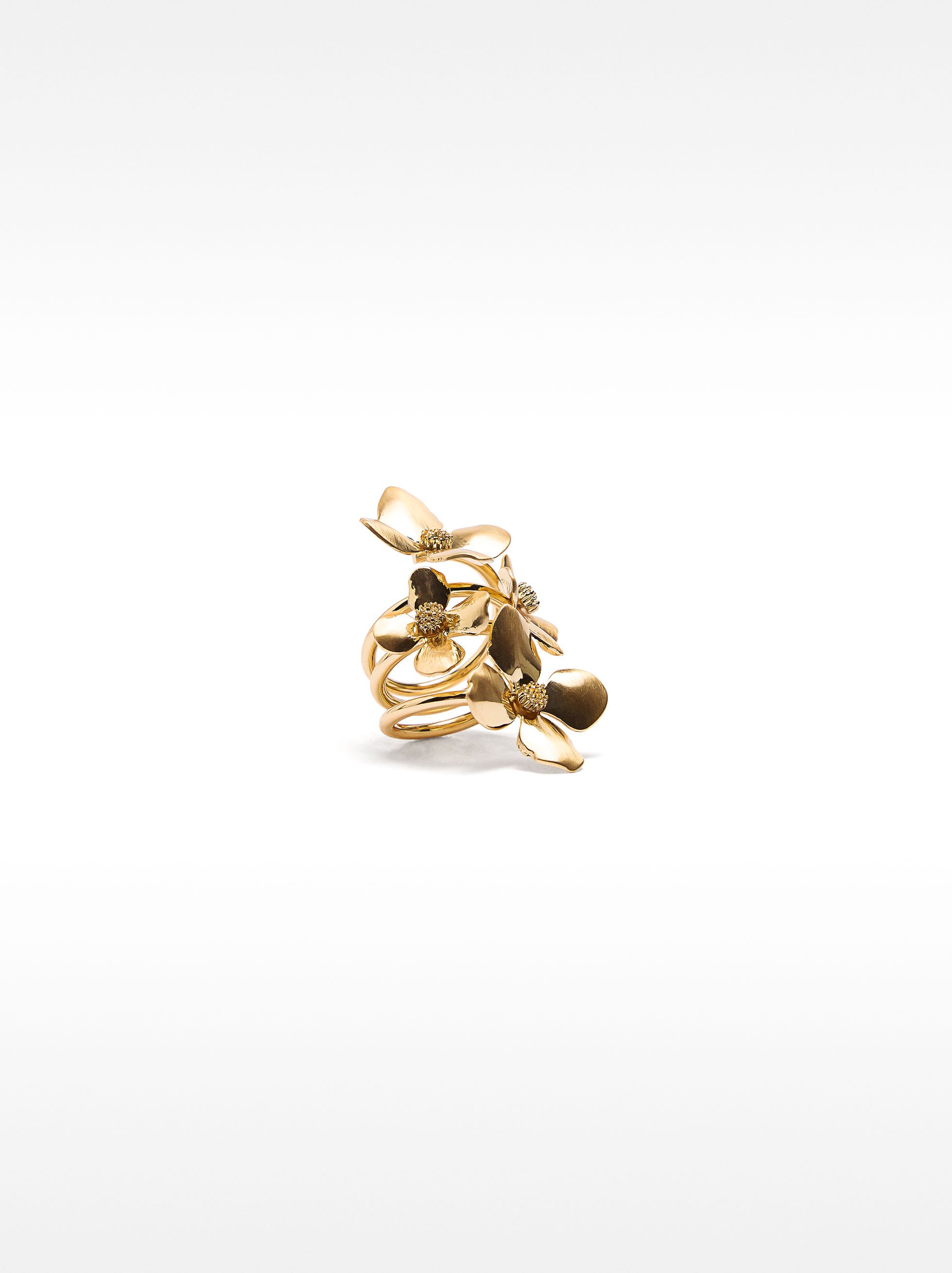 Spiral ring with flowers image number 2.0