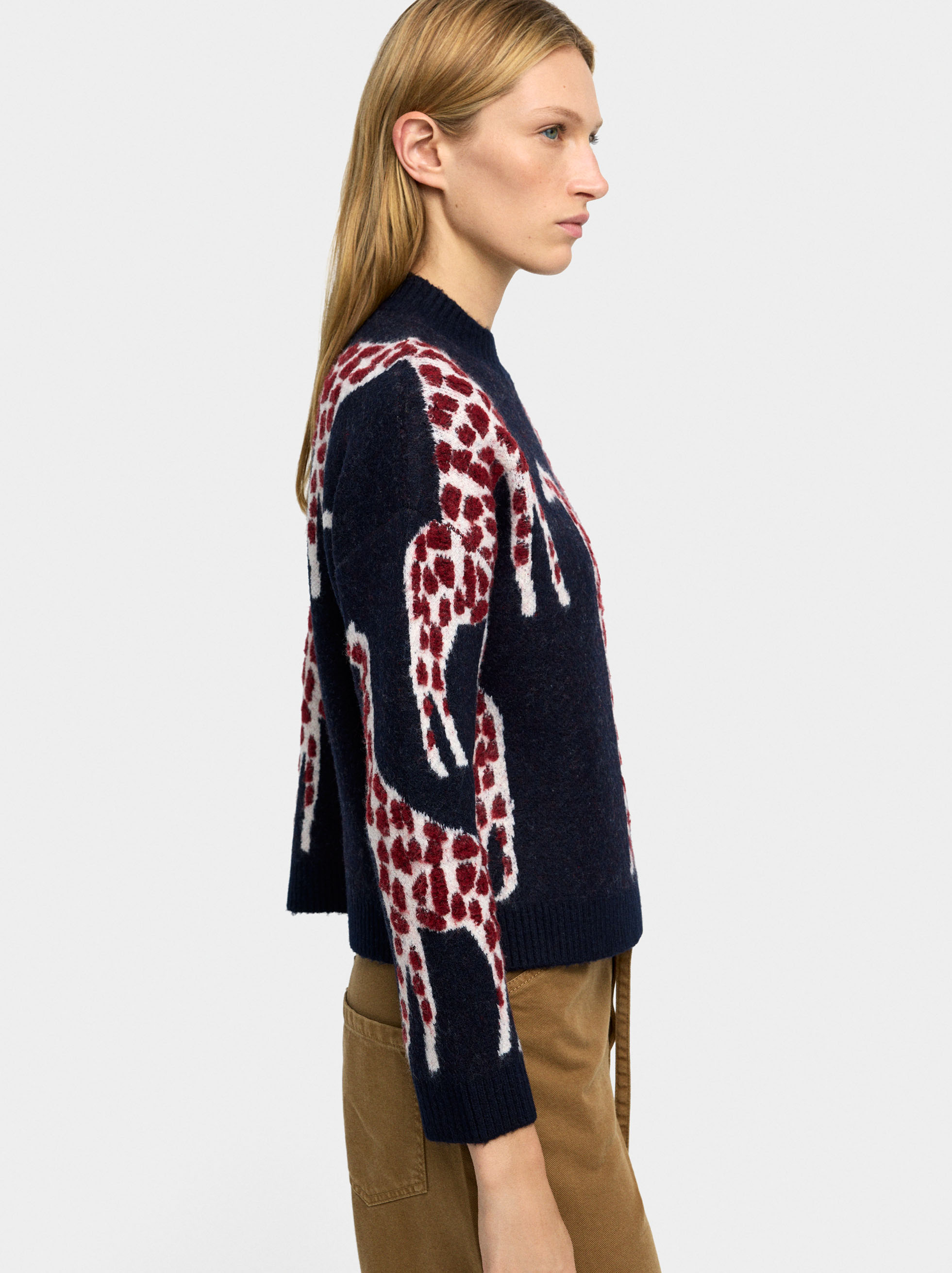 Jacquard knit sweater image number 2.0
