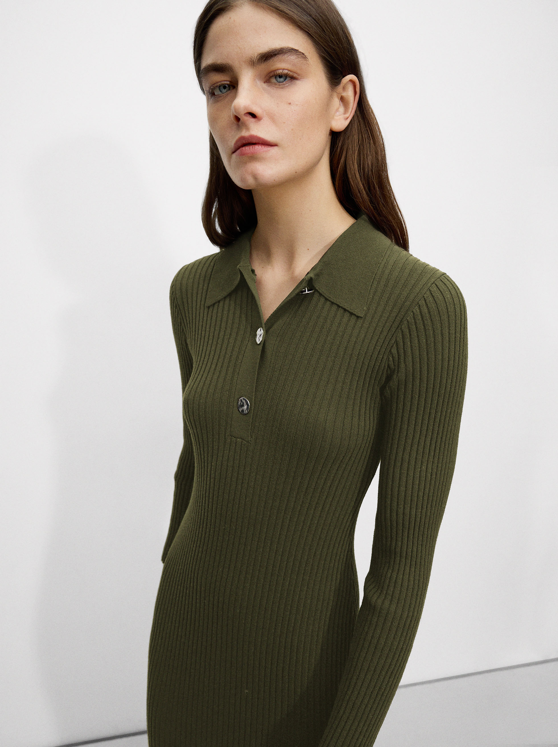 Knit striped dress image number 1.0