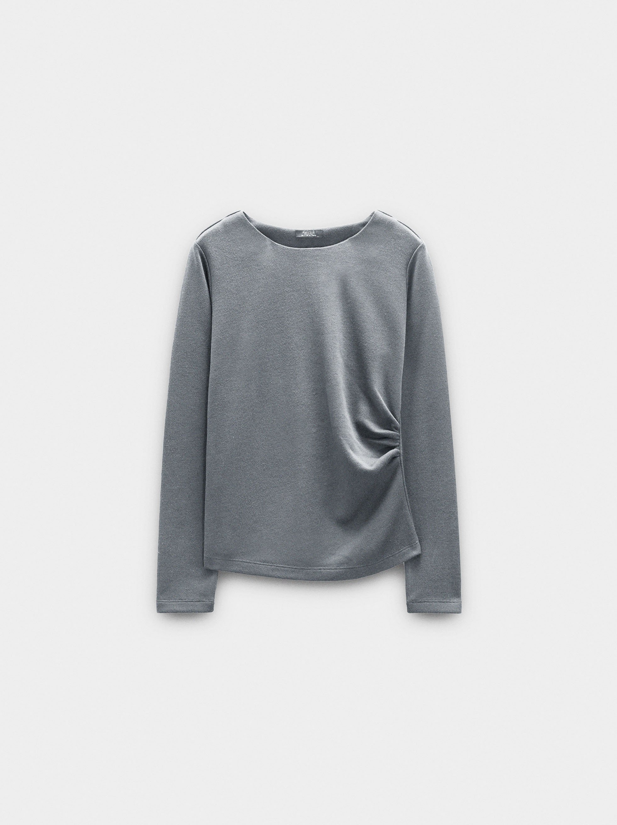 T-shirt with draped detail image number 5.0