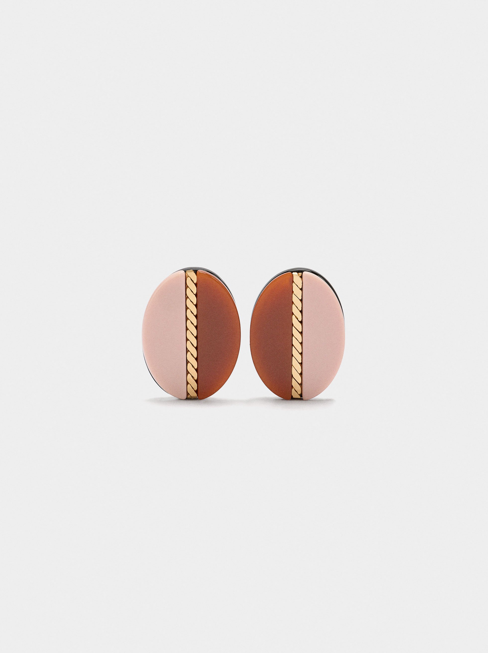 Ovale Ohrringe aus Harz image number 0.0