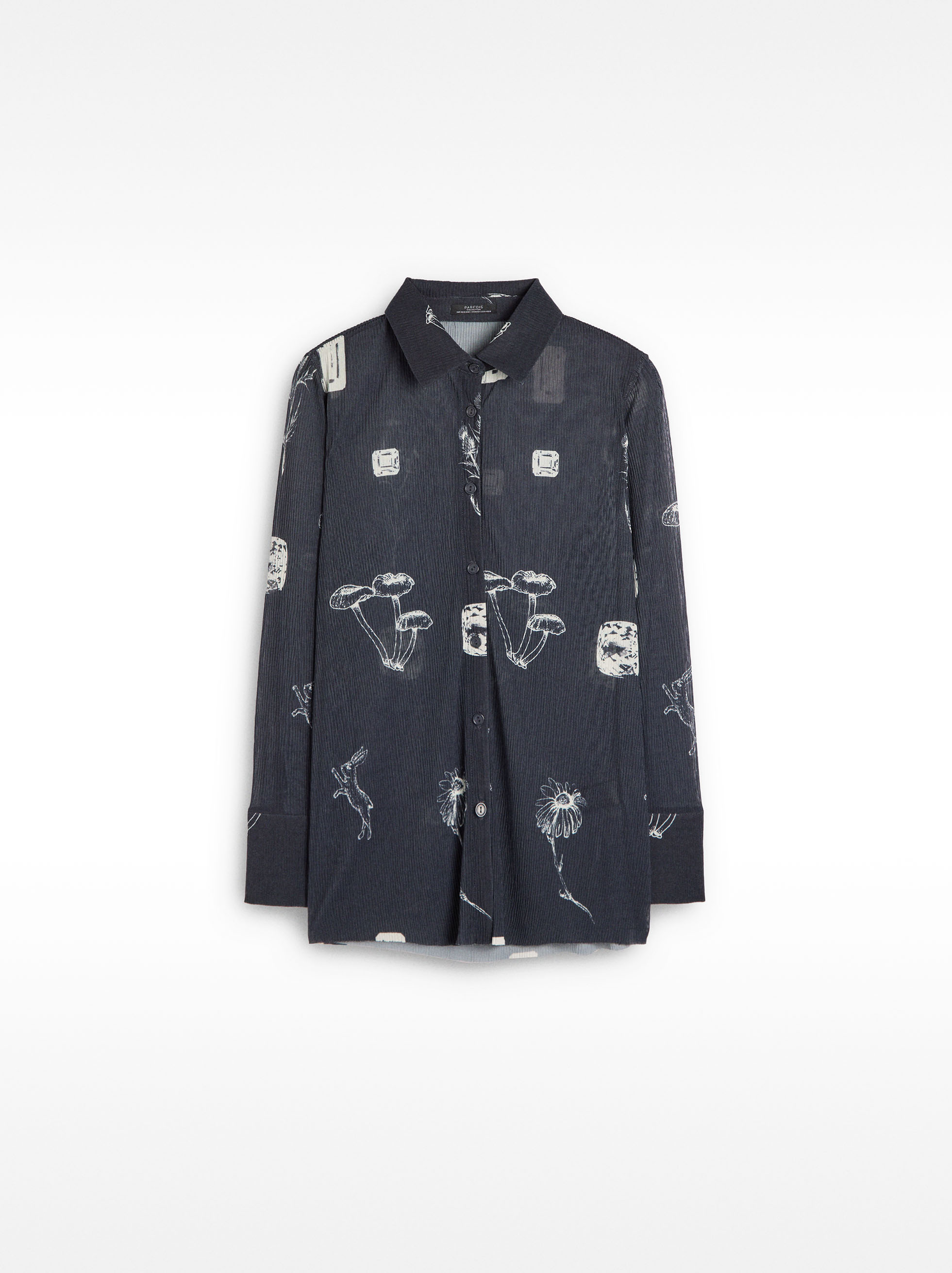 Printed long sleeve shirt image number 0.0