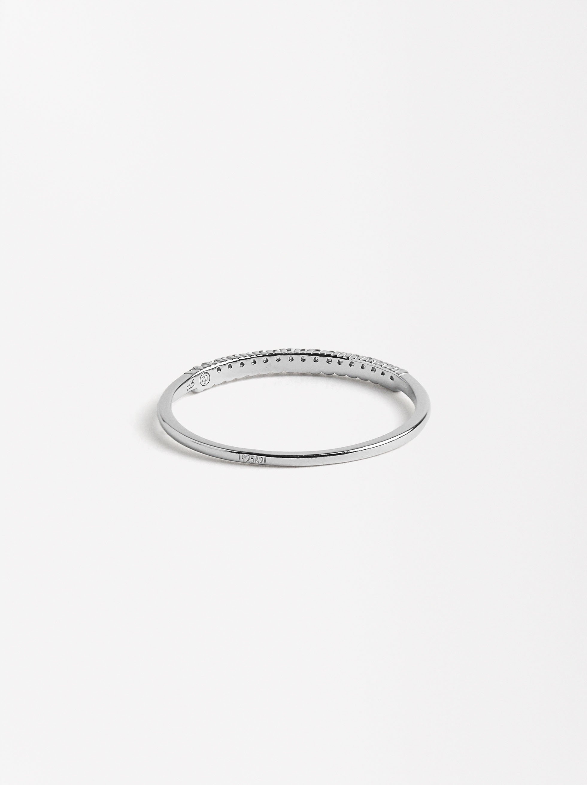 Ring with zirconia - STERLING SILVER 925, Silver, hi-res