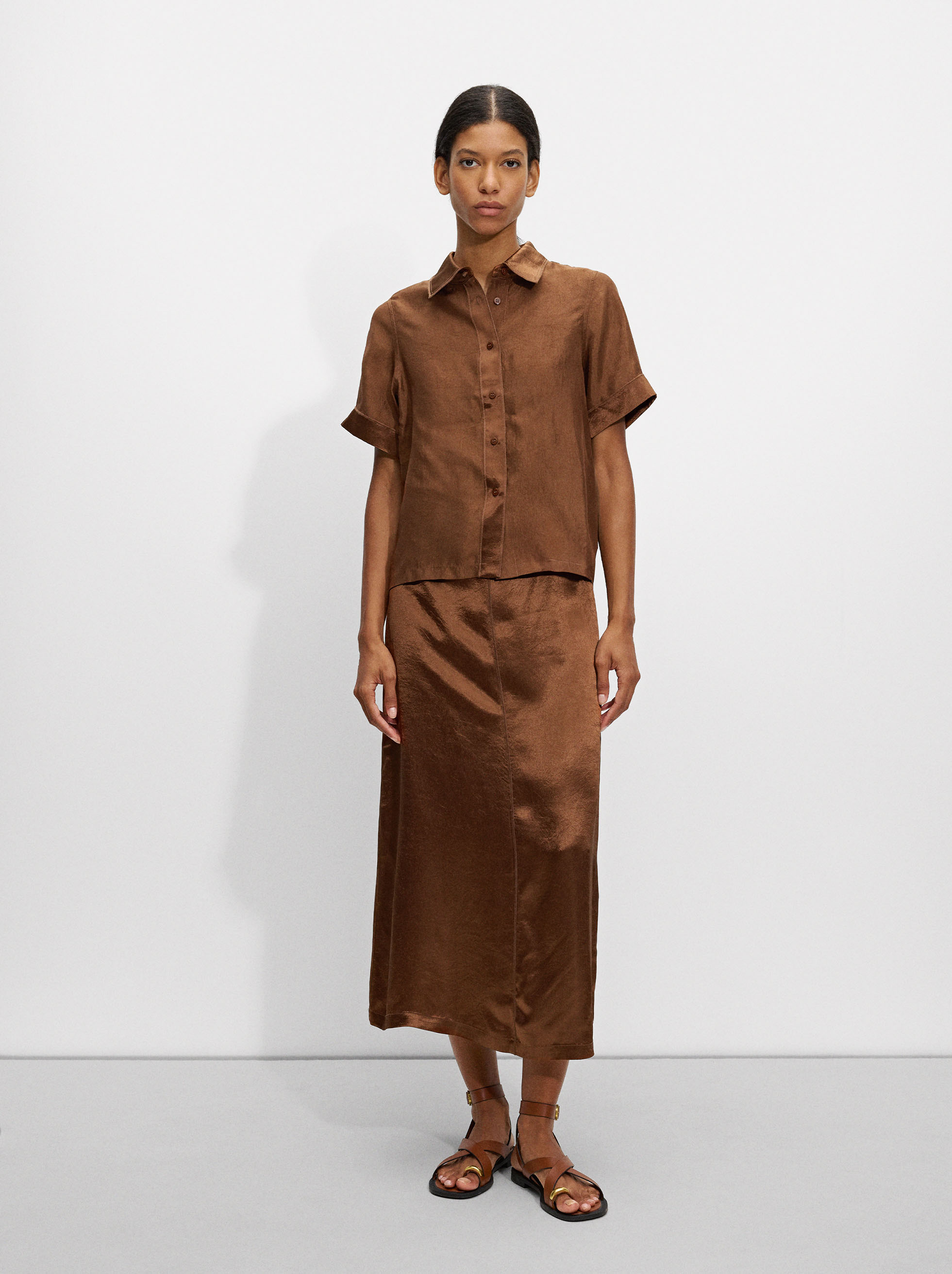 Satin skirt image number 0.0