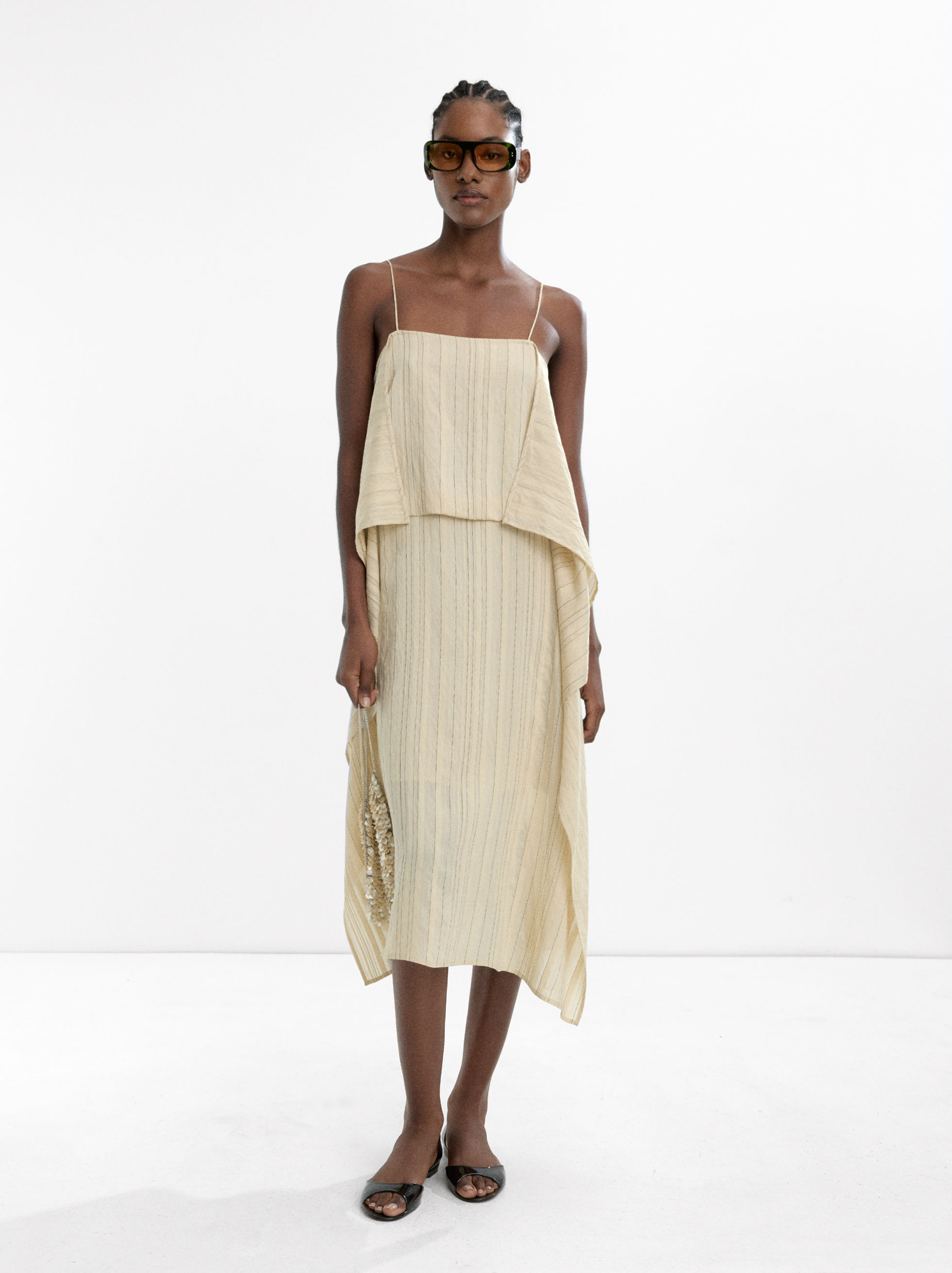 Striped strap dress image number 0.0