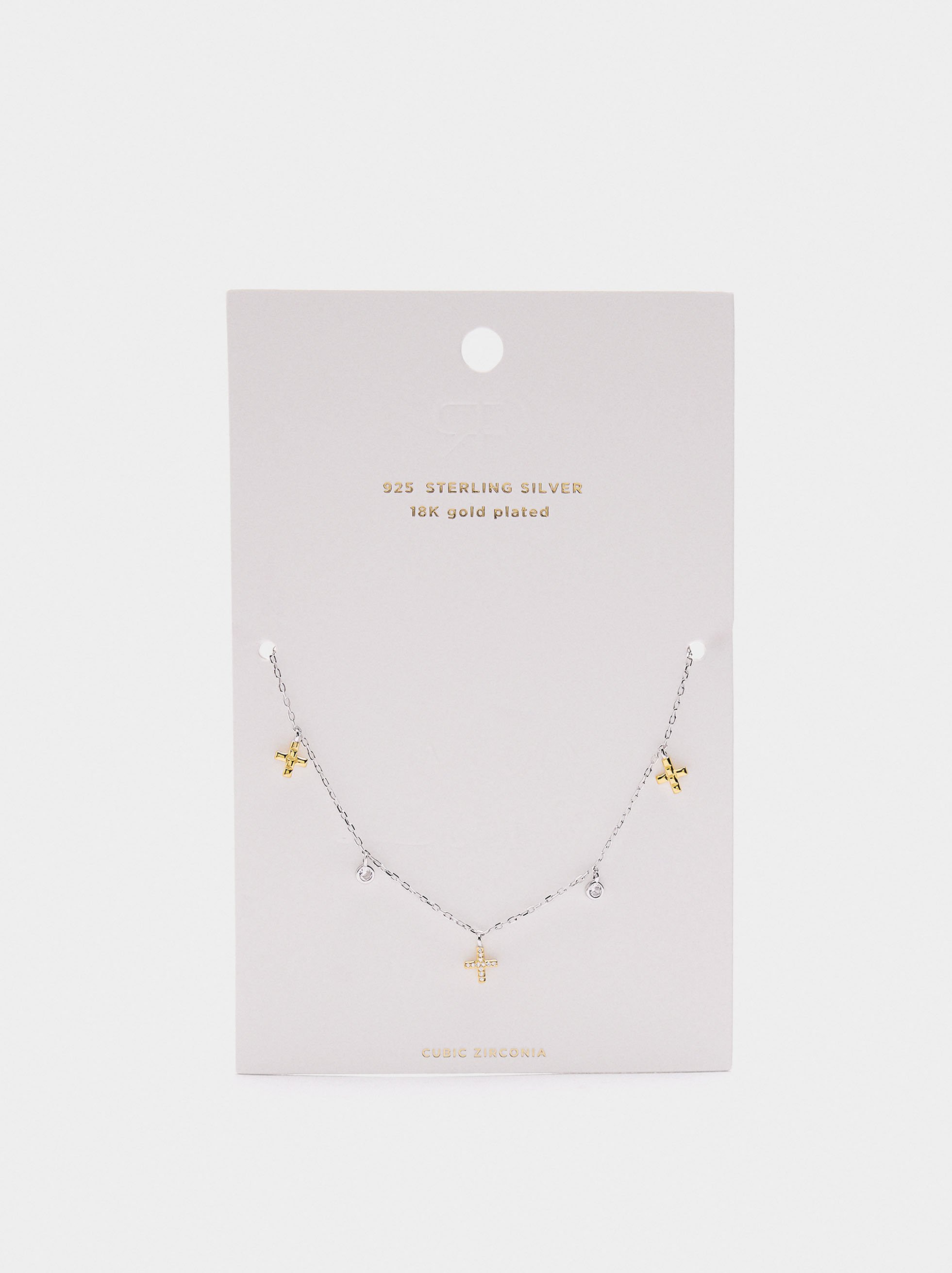 Necklace with zirconia - 925 sterling silver image number 3.0