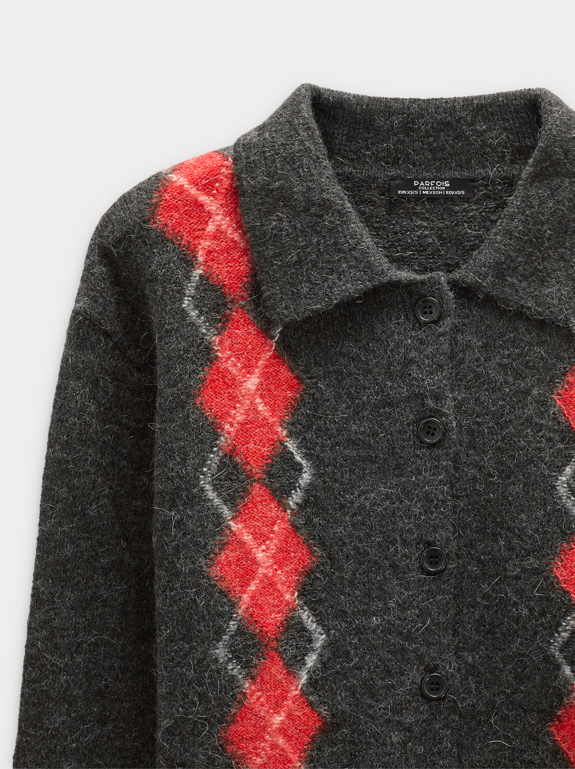 Cardigan en maille avec losanges image number 5.0