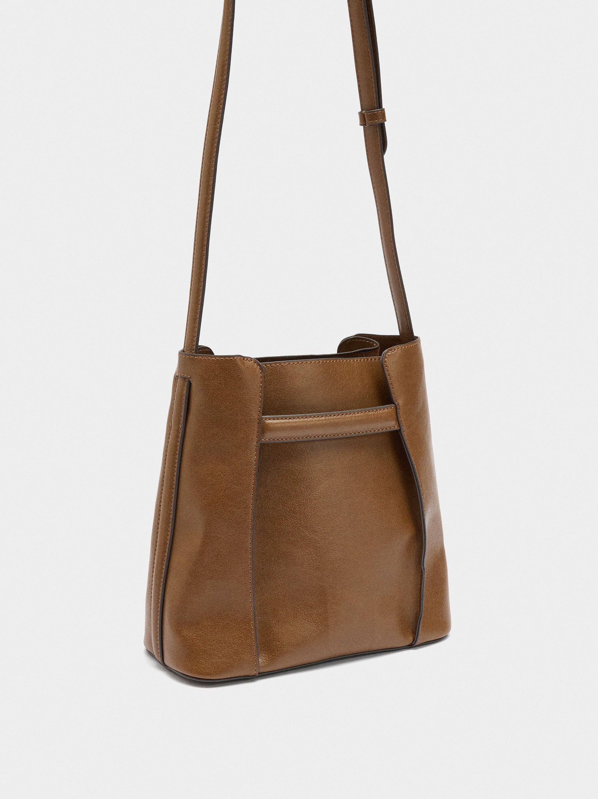 Bucket bag with side folds image number 3.0