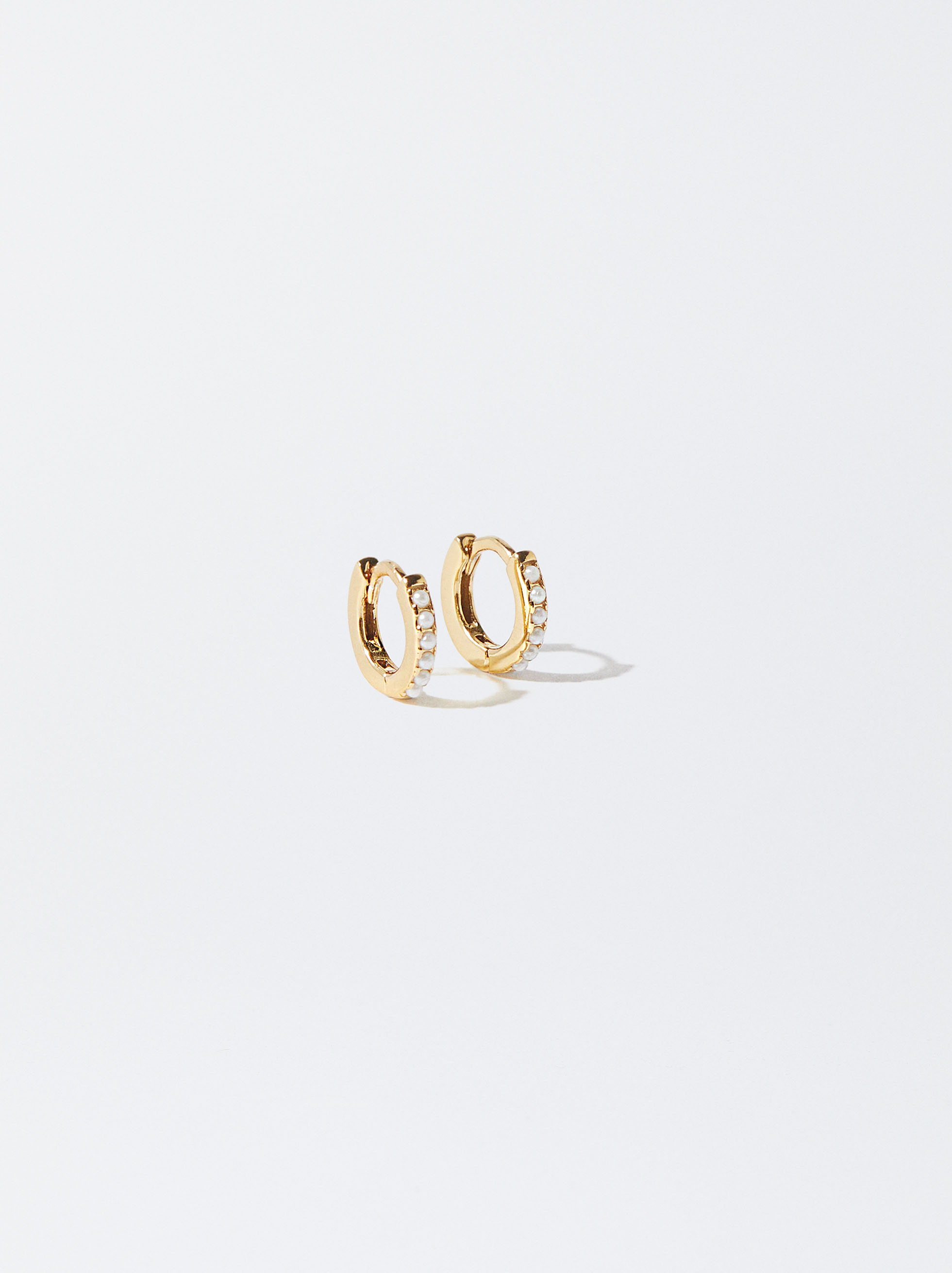 925 silver personalised hoop earrings with pearls image number 0.0